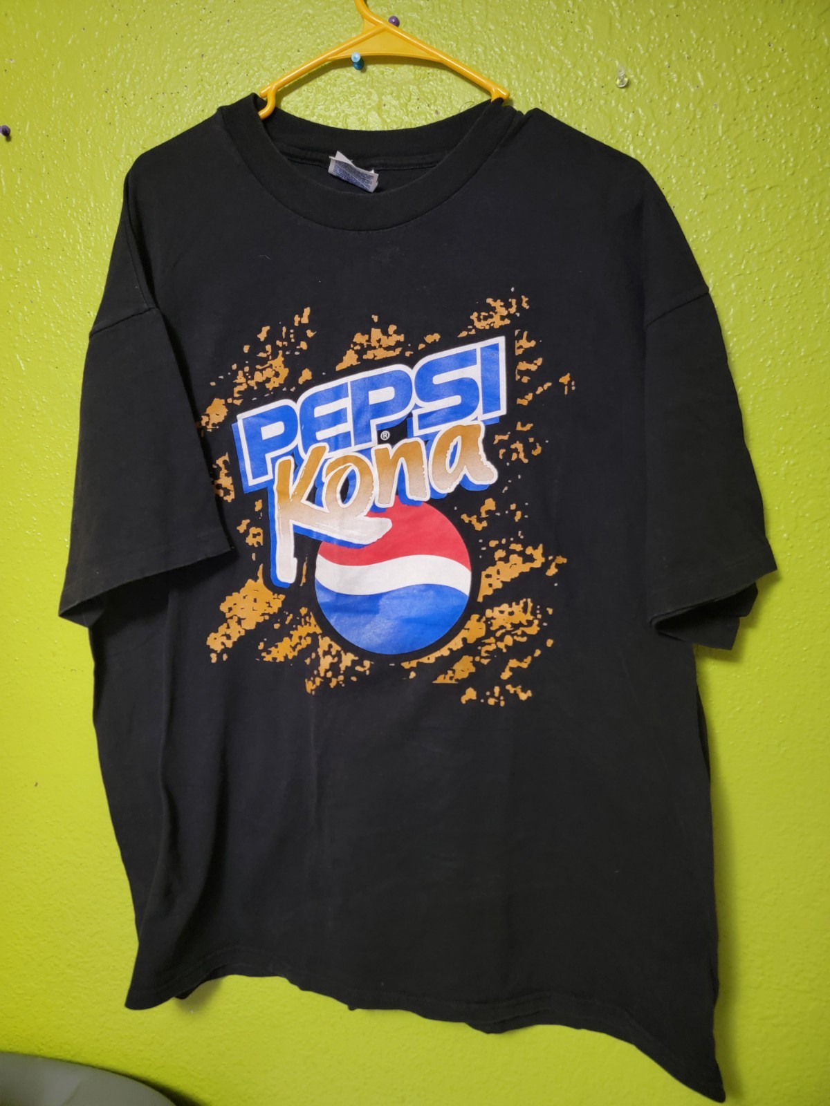 Vintage 90s Pepsi Kona Promo Shirt Mens XL Black Single Stitch 1996-1997 Hanes