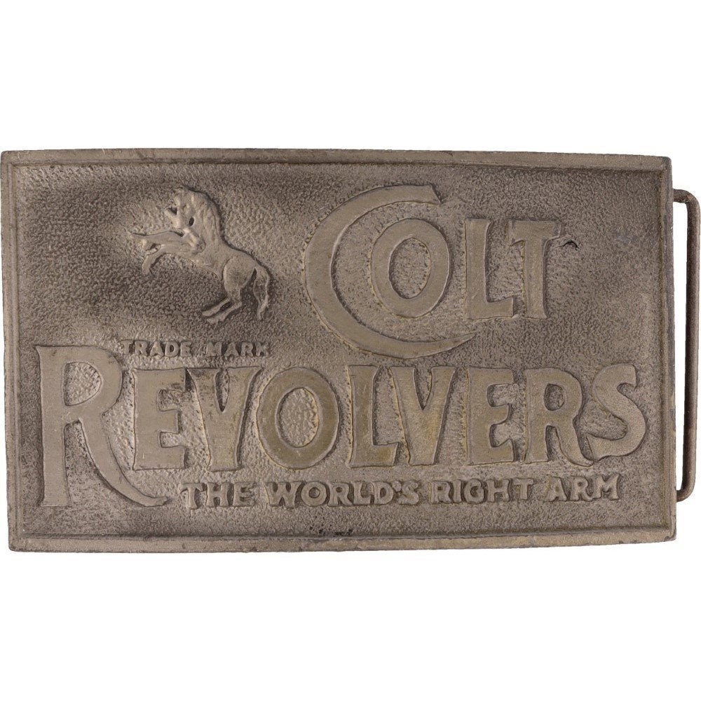 Colt Revolver Pistol 45 Gun Police Law Enforcement 44 1970s Vintage Belt Buckle