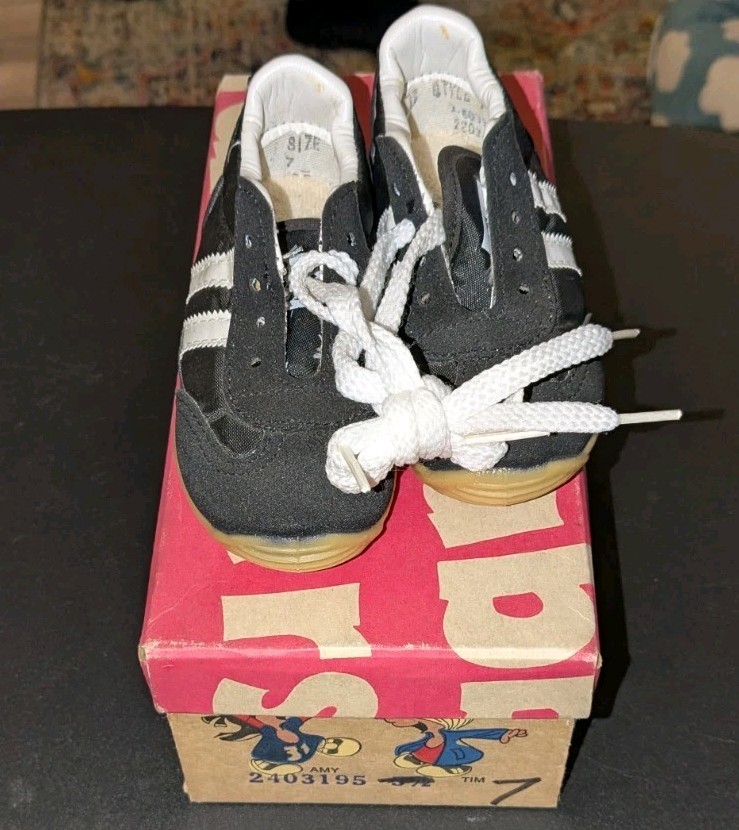 Bubble Gummers by Bata Circa 1980s Never Worn Children’s Sneakers In Vintage Box