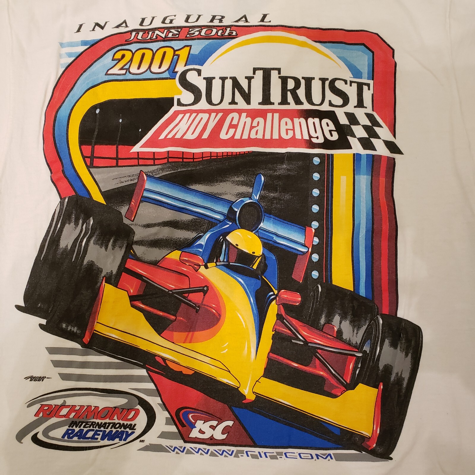 Vintage 2001 IndyCar T-Shirt Inaugural Sun Trust Indy Challenge Richmond Medium.