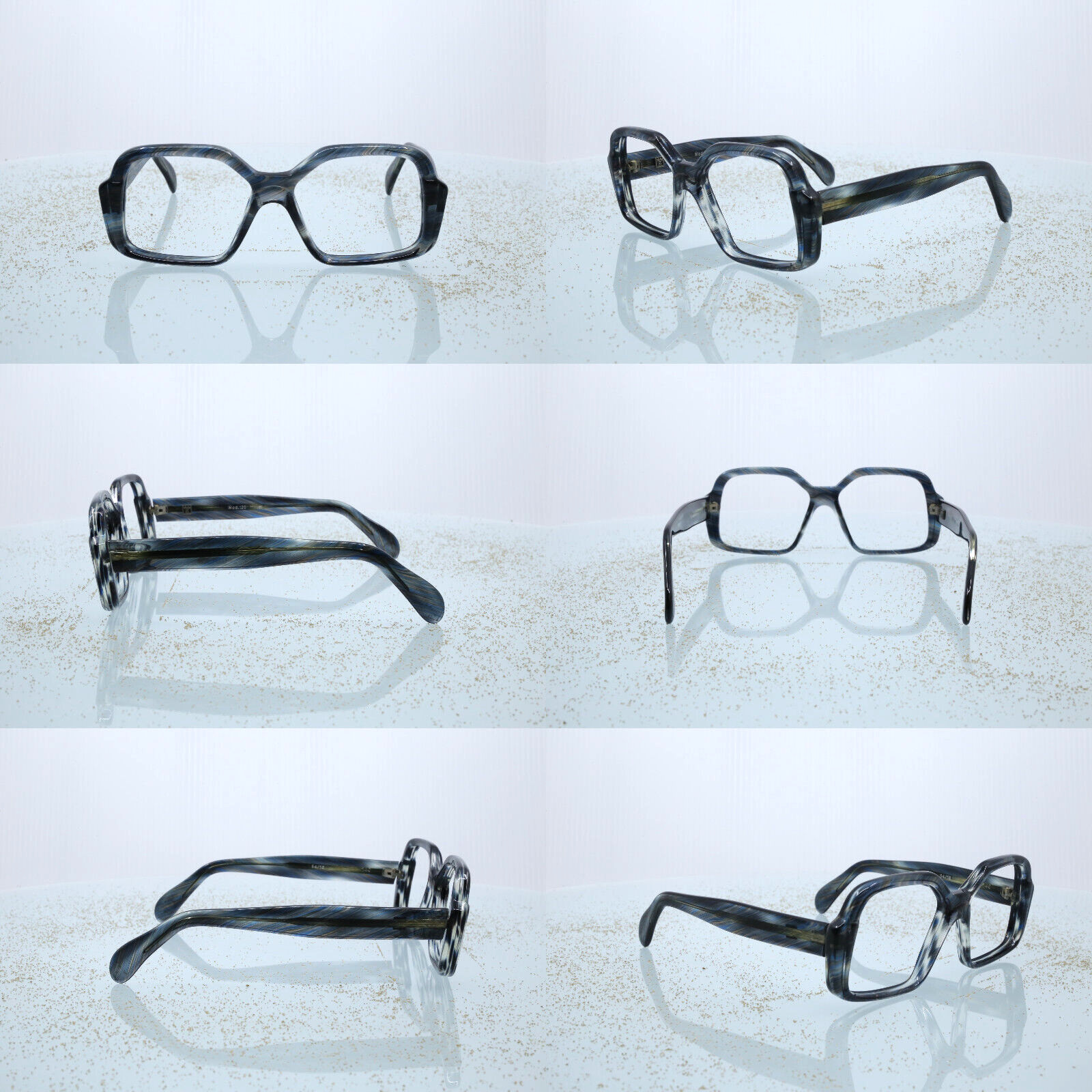 New Ladies Mens Vintage Eyeglasses, 70s, 54-16-140. See Video! Glasses, Mod 120