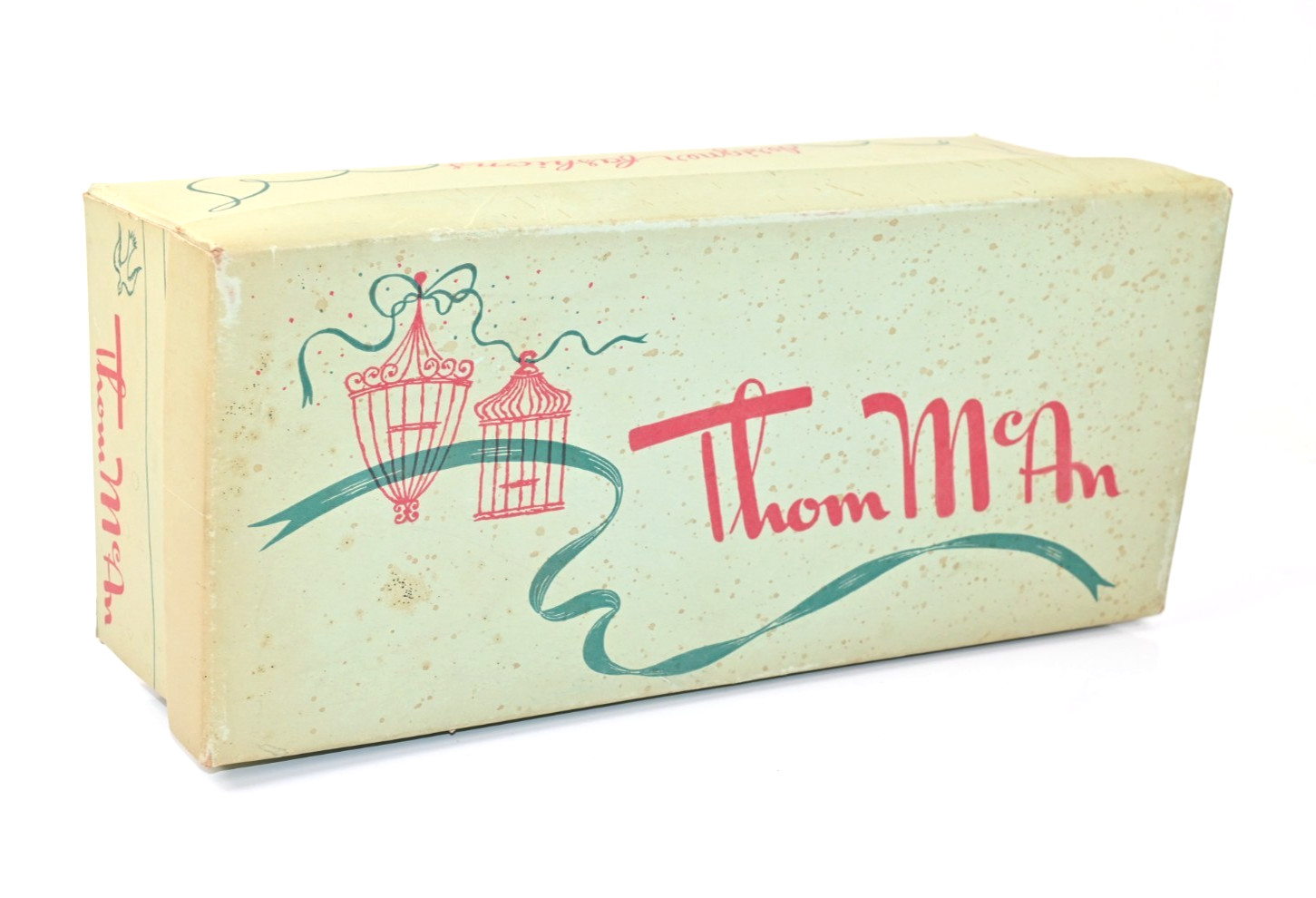 Vintage 1950s Tom McAn Lime Green Shoe Box MCM Empty