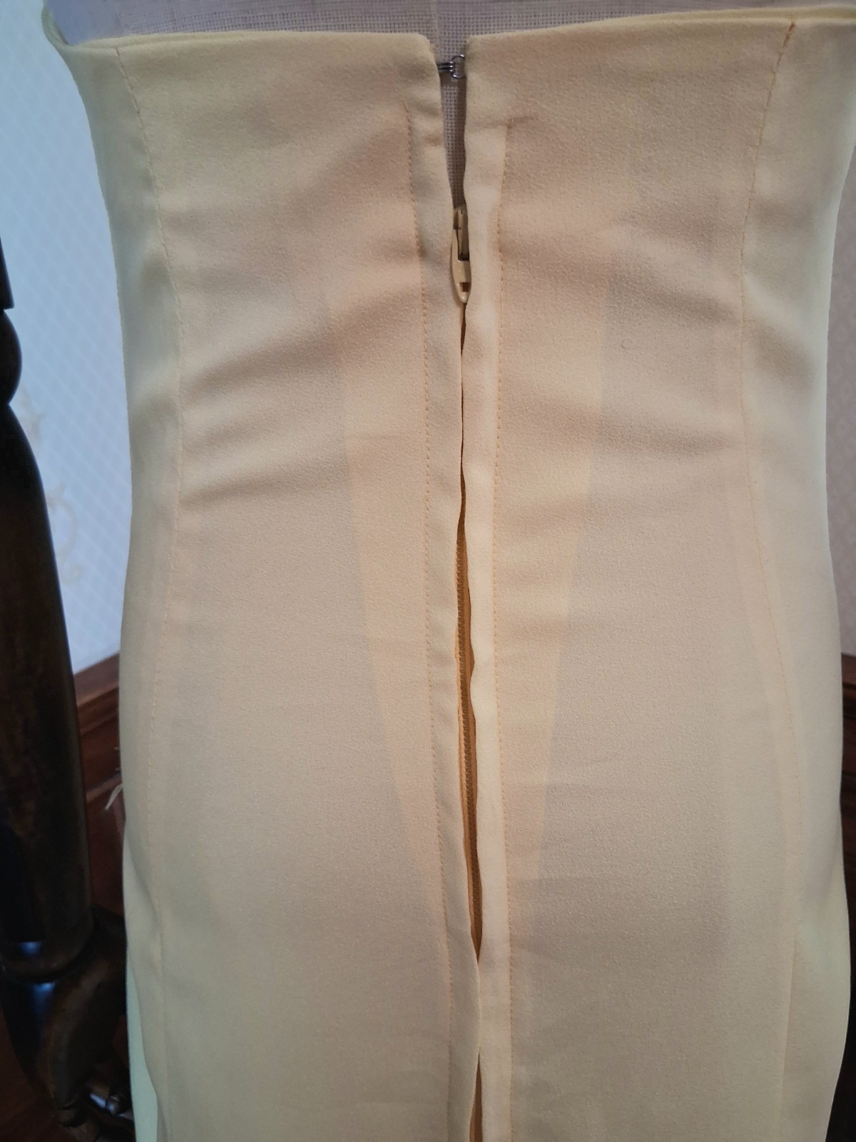 Vintage 1960s/70s Yellow Handmade Halter Grecian Goddess Boho Hippie Maxi Dress