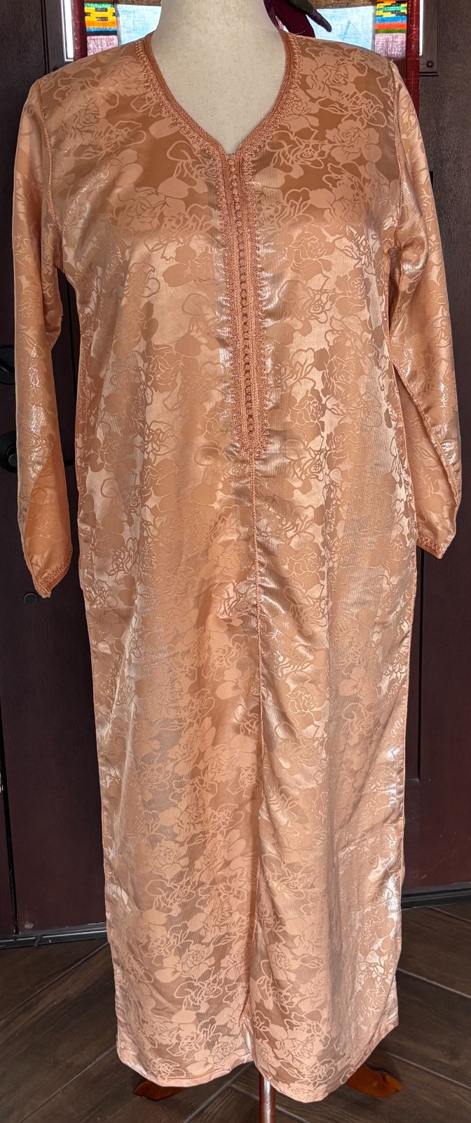 Vtg mid 60’s – 70’s Moroccan Caftan Hooded Djelaba Sz M-L