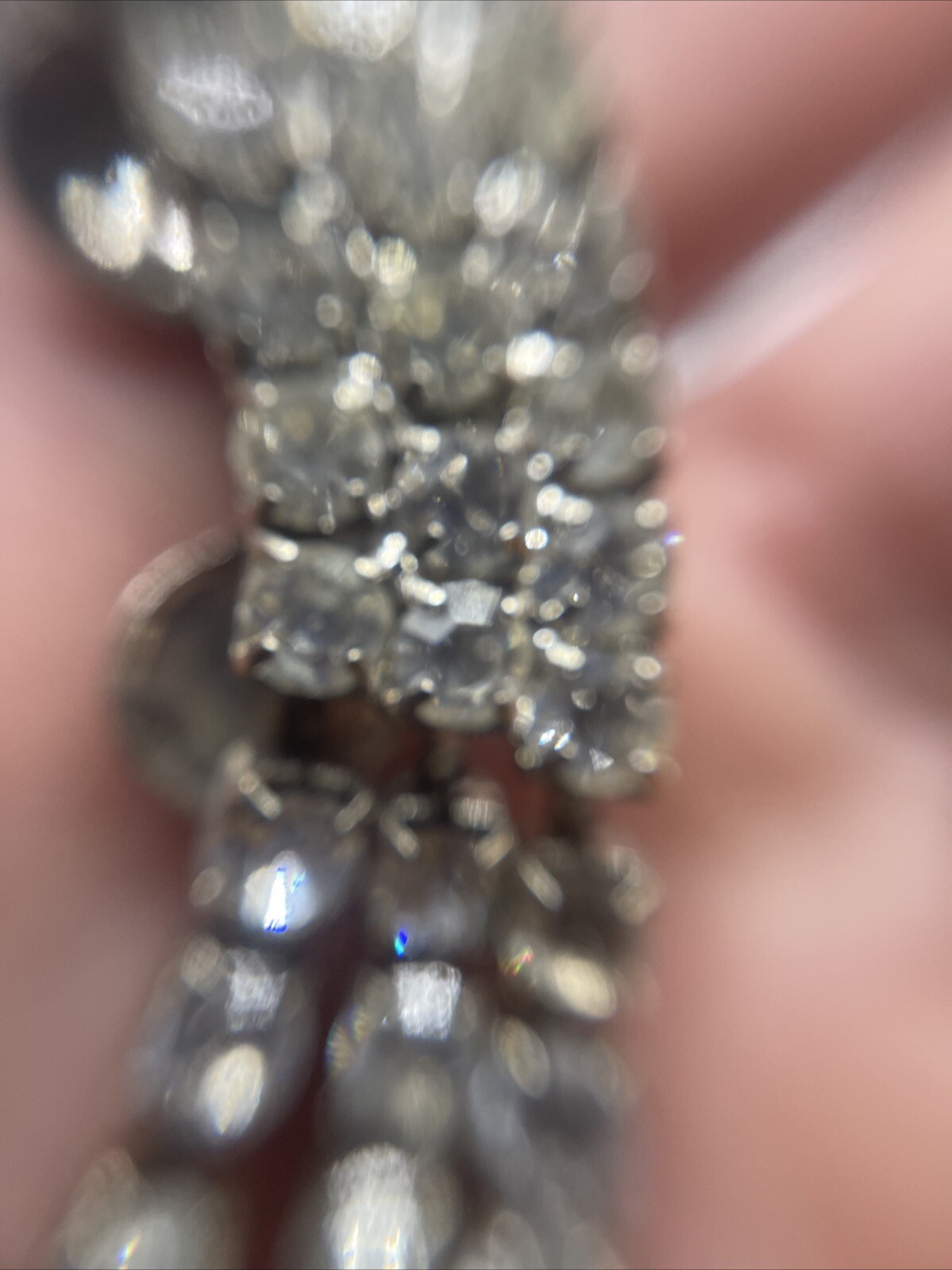 Vintage Rhinestone Shoe Clips Tip Toe Curved #237