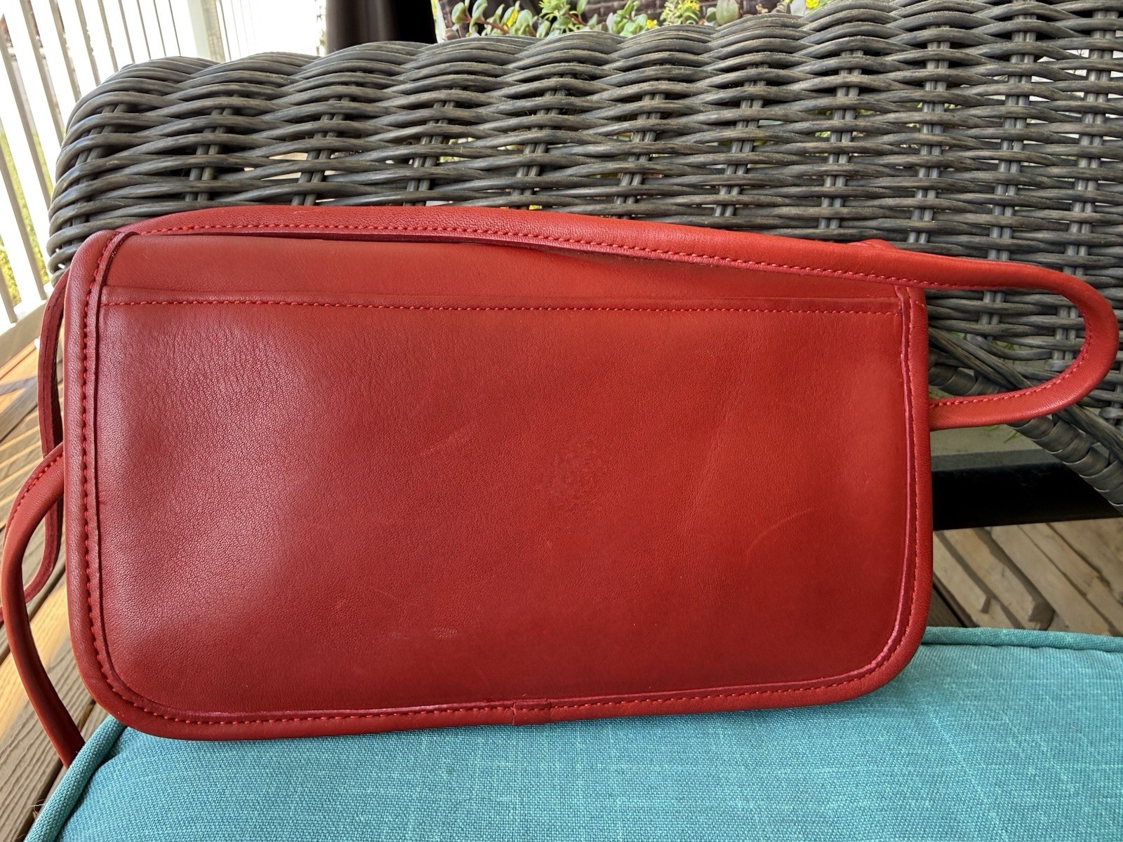 Vintage Coach Red Dinky 9375 Bag Made in New York City NYC 80’s w/Paperwork