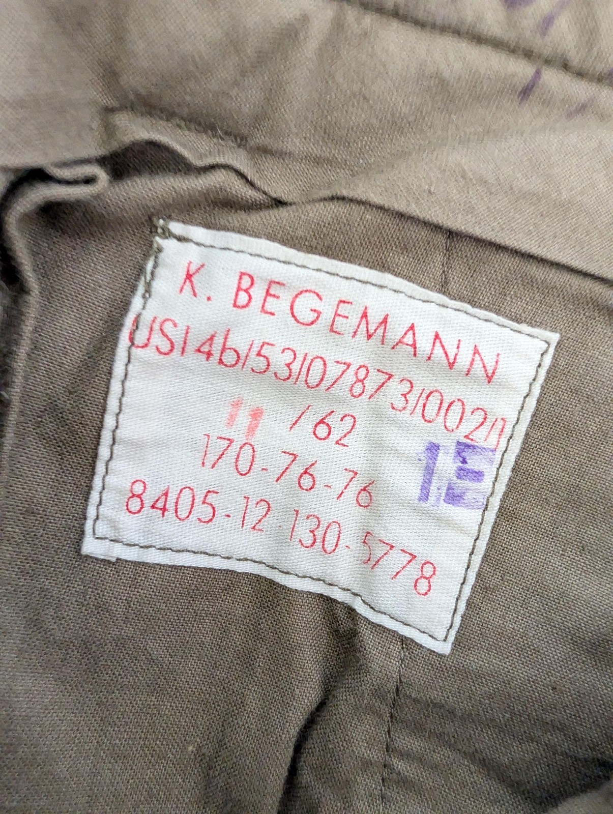 Vtg 60s West German Military Wool Cargo Trousers Bundeswehr Heavyweight