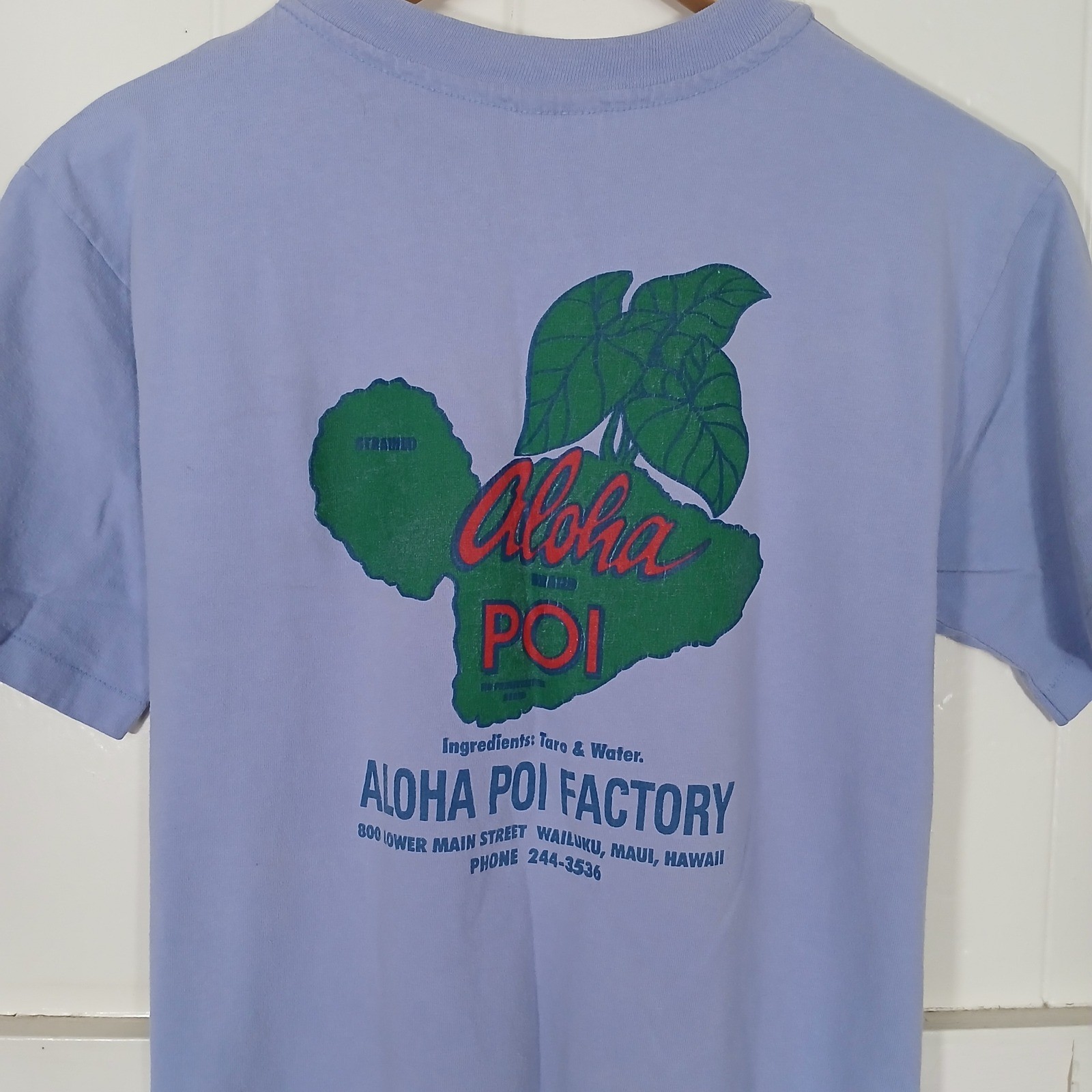 Vintage Aloha Poi Factory Maui T-Shirt Mens Medium Purple Single Stitch USA
