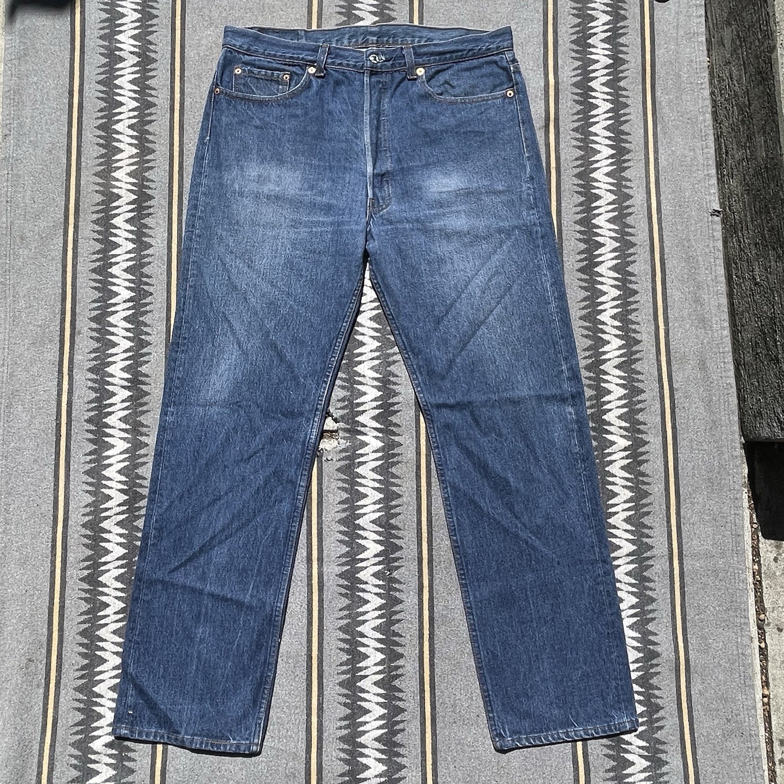 Vintage Levi’s 1980s Mens 501xx 38×34 Fits 36×31 Made USA Blank Red tab