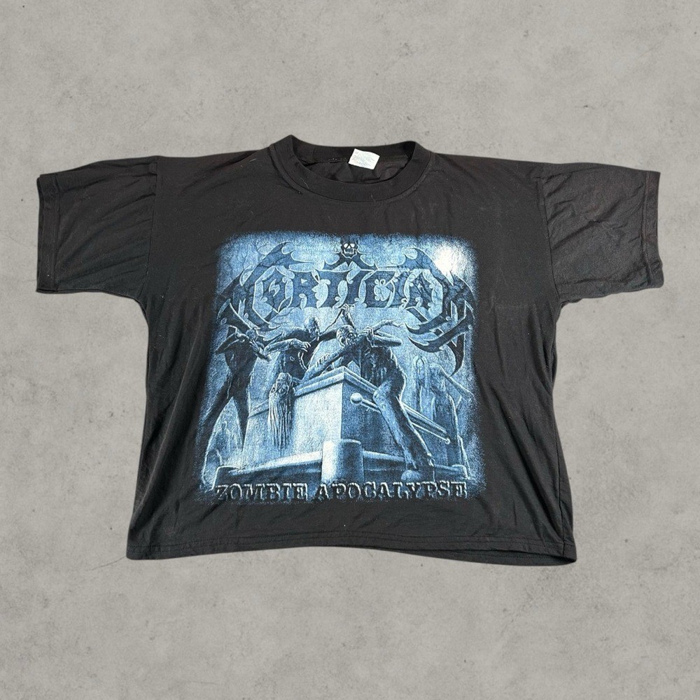 Vintage Mortician Shirt Mens Large Black 90s Death Metal Zombie Apocalypse Rare