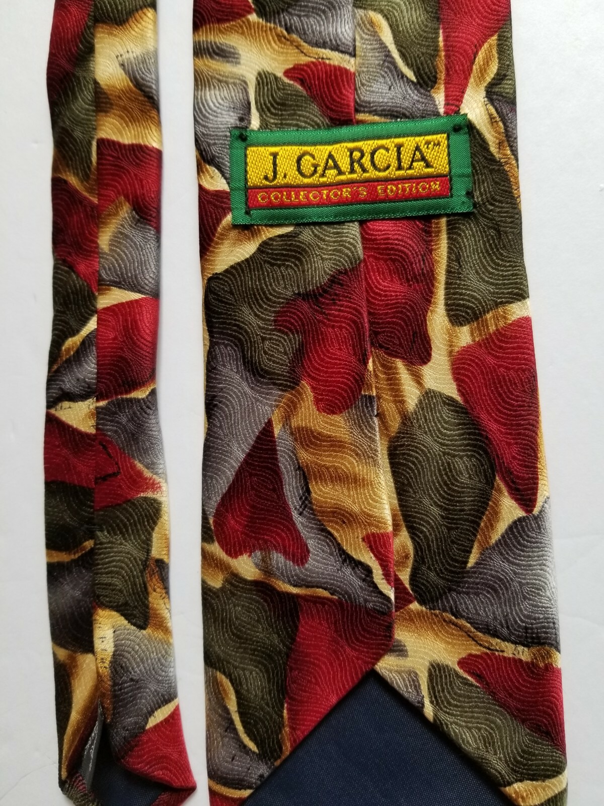 Vintage J. Garcia Abstract 100% Silk Tie