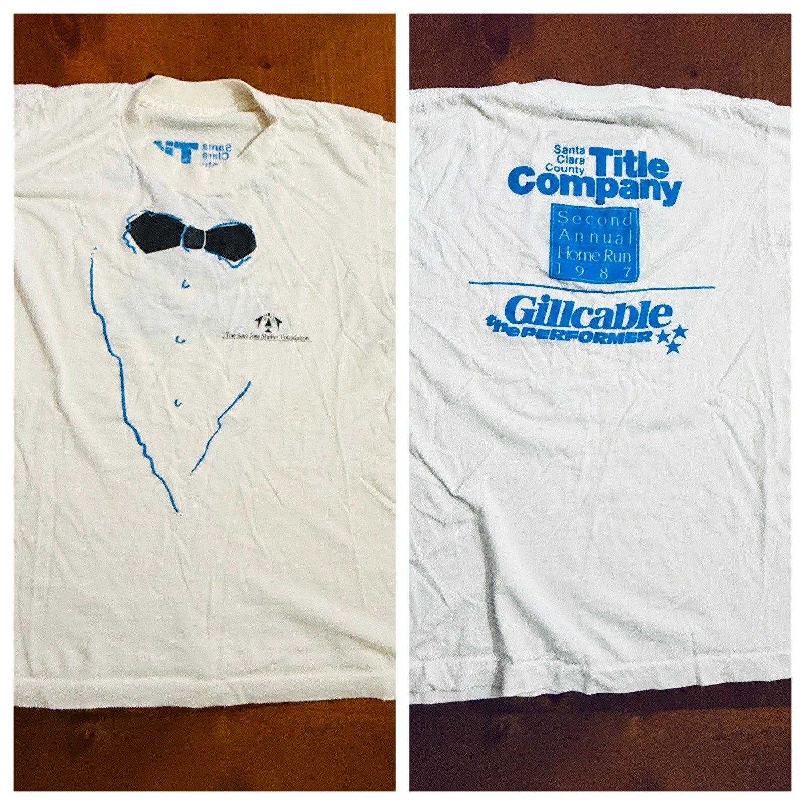 Vtg 80’s 1987 Santa Clara Home Run Race T Shirt California Gillcable Company
