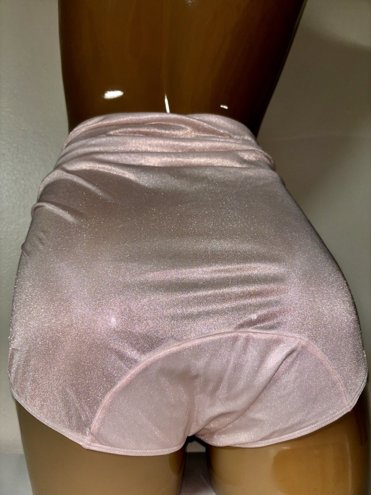 3 Pairs Lot Vtg Shadowline Shiny Nylon & Lace Granny Panty Brief Plus 3XL 3X New
