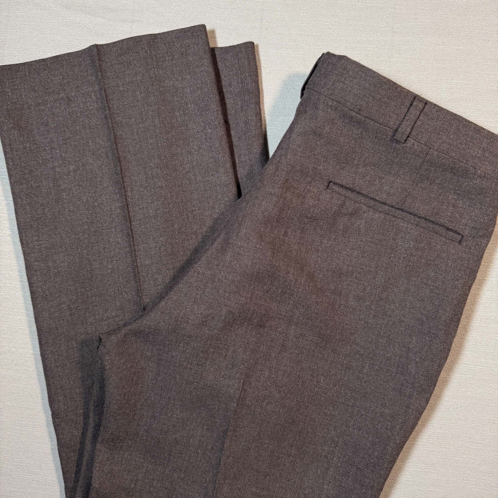 DAKS Brown Vintage Trousers Made in USA Straight Leg Dress Pants 32×29