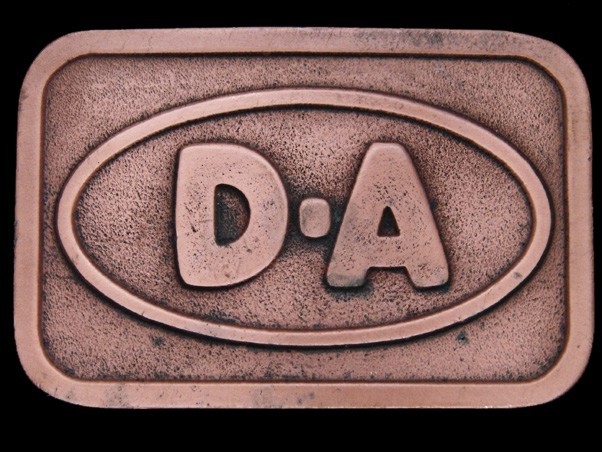 TC13101 VINTAGE 1970s **D-A LUBRICANT** ADVERTISEMENT BELT BUCKLE