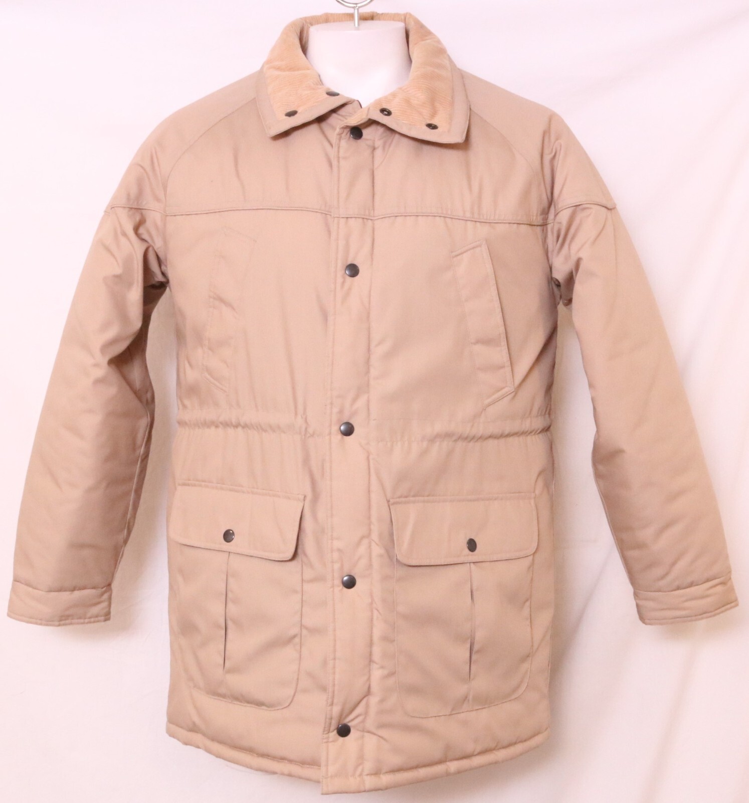 Vtg Miller Outerwear Drawstring Khaki Everyday Winter Puffer Coat jacket Men’s M