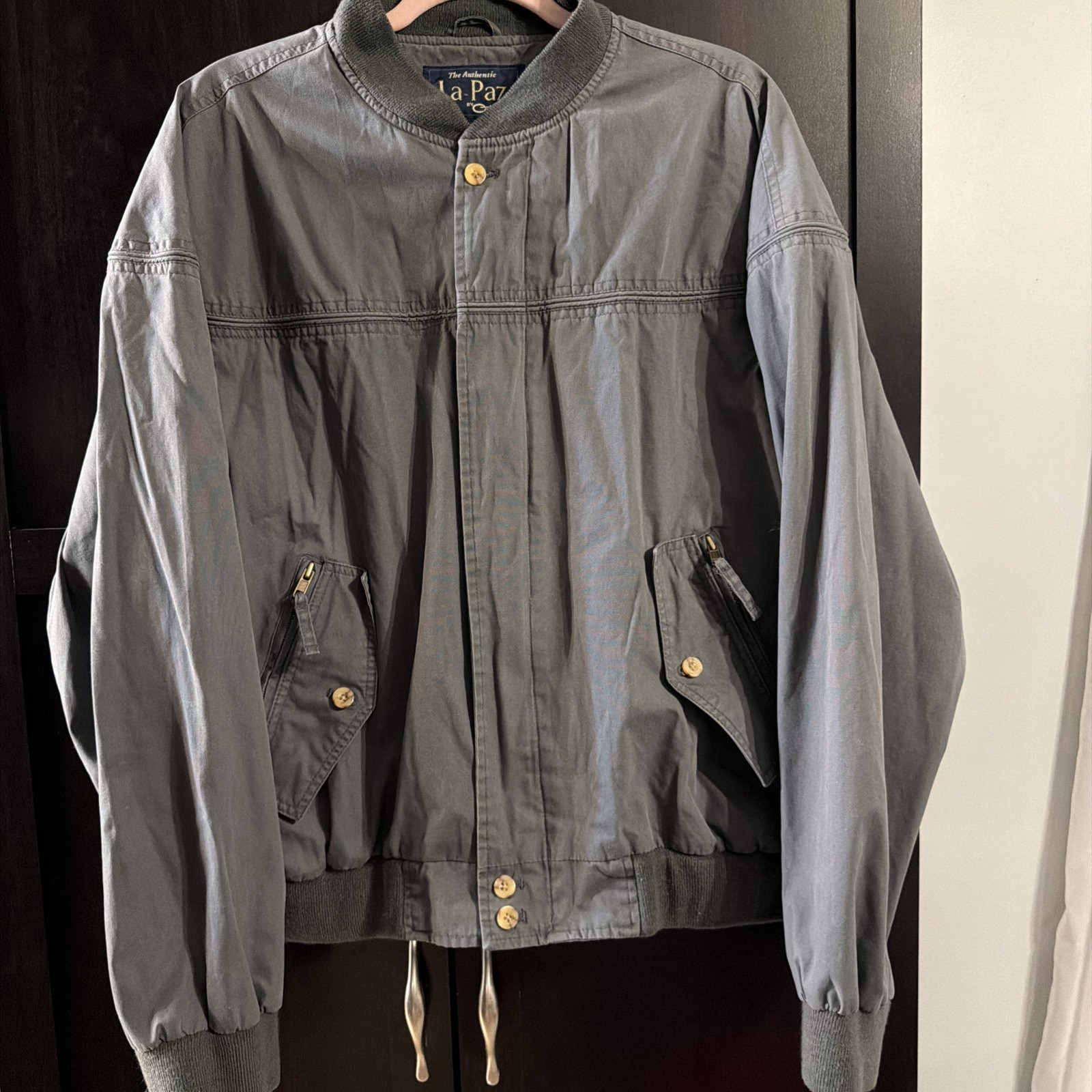 Vintage La Paz by Catalina Bomber Jacket with Mesh Lining Size Large