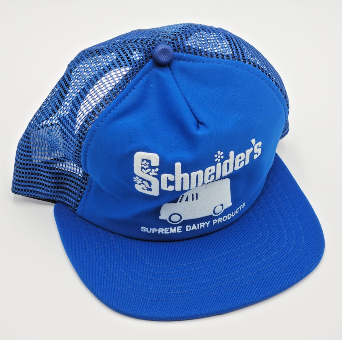 Schneiders Supreme Dairy Products Mesh Trucker Hat -Blue Snapback US Cap -M/L