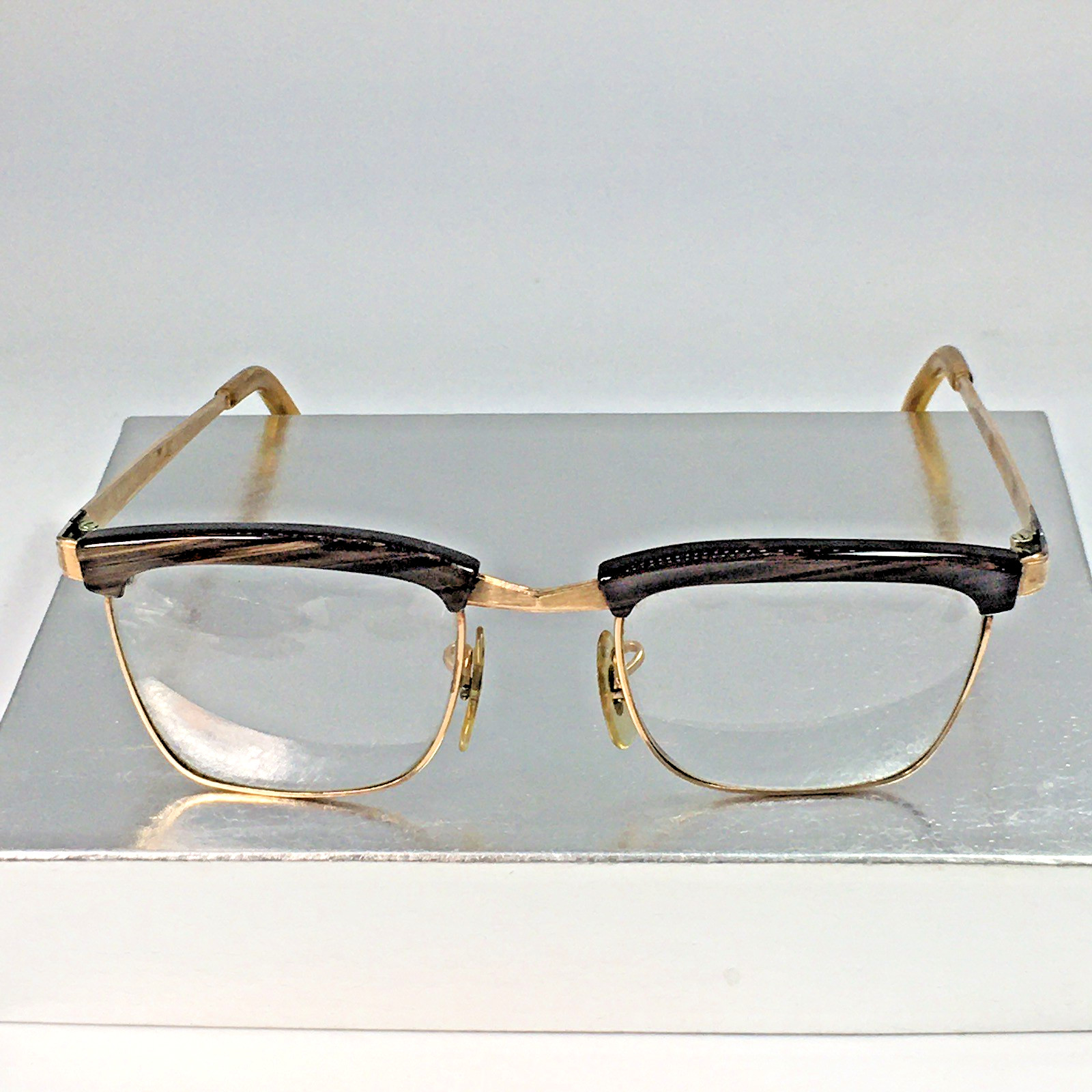 50s Vtg American Optical Shuron Glasses 1/10 12K GF Horn Rim Glasses HRG 32g