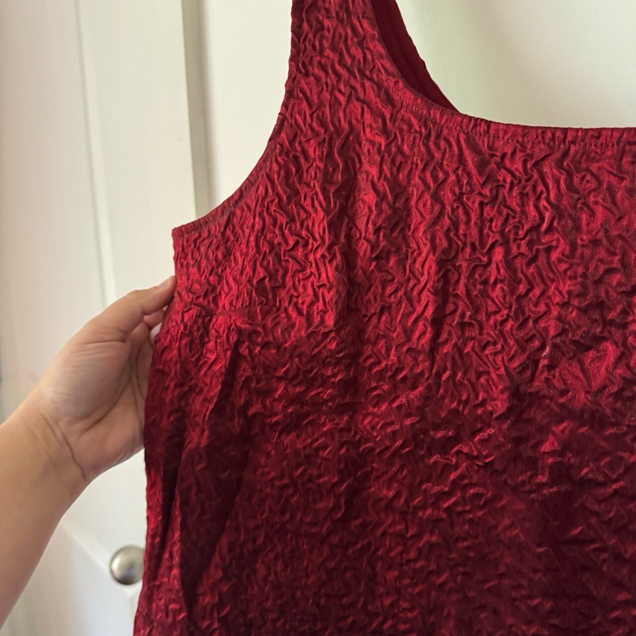 Y2K Cachet Shimmer Red Tank Top Large Whimsigoth Vampire Goth Glam Party Y2K