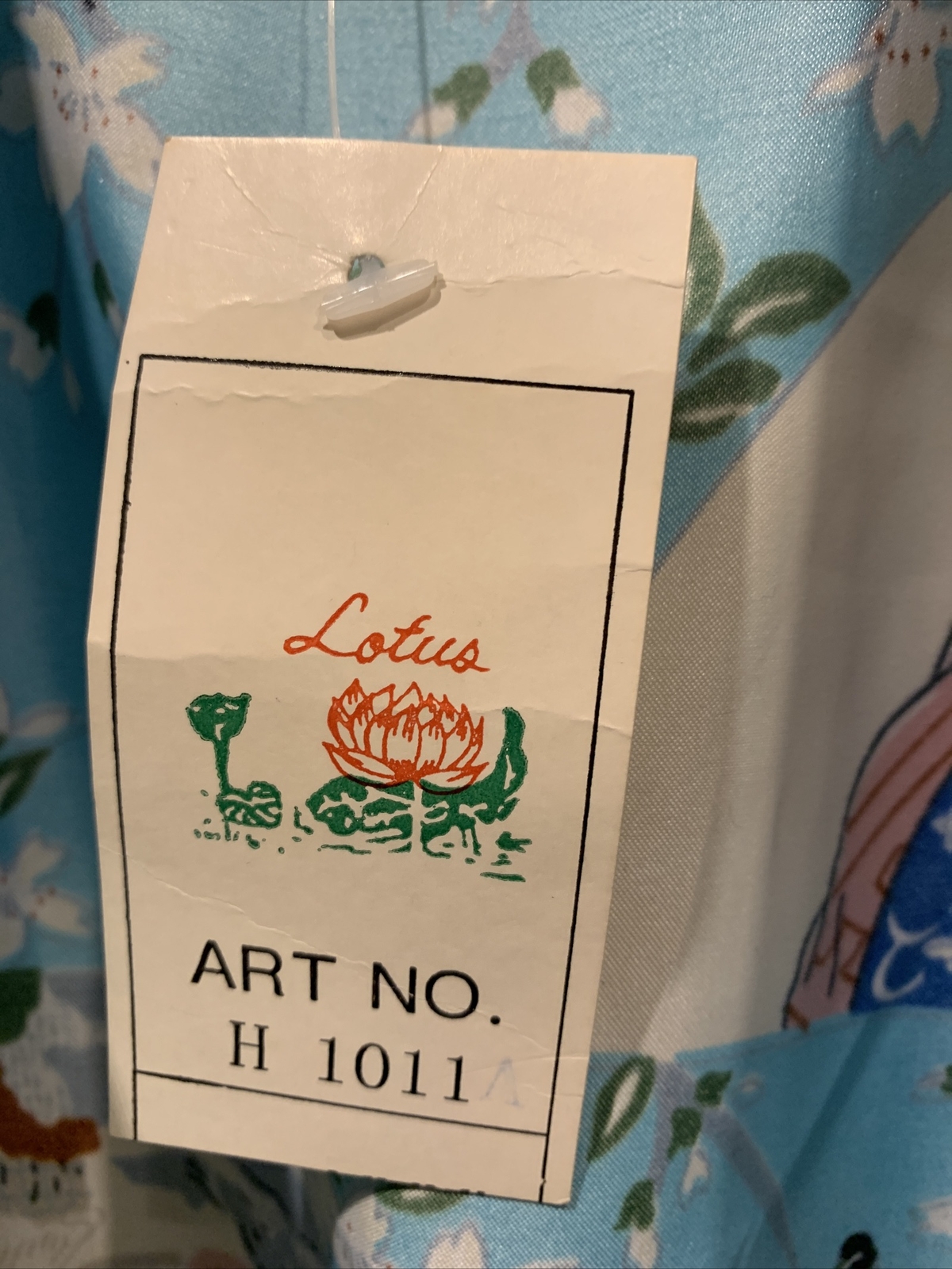 Lotus Vintage Chinese Robe, Bright Teal, Vintage, NWT OSFM
