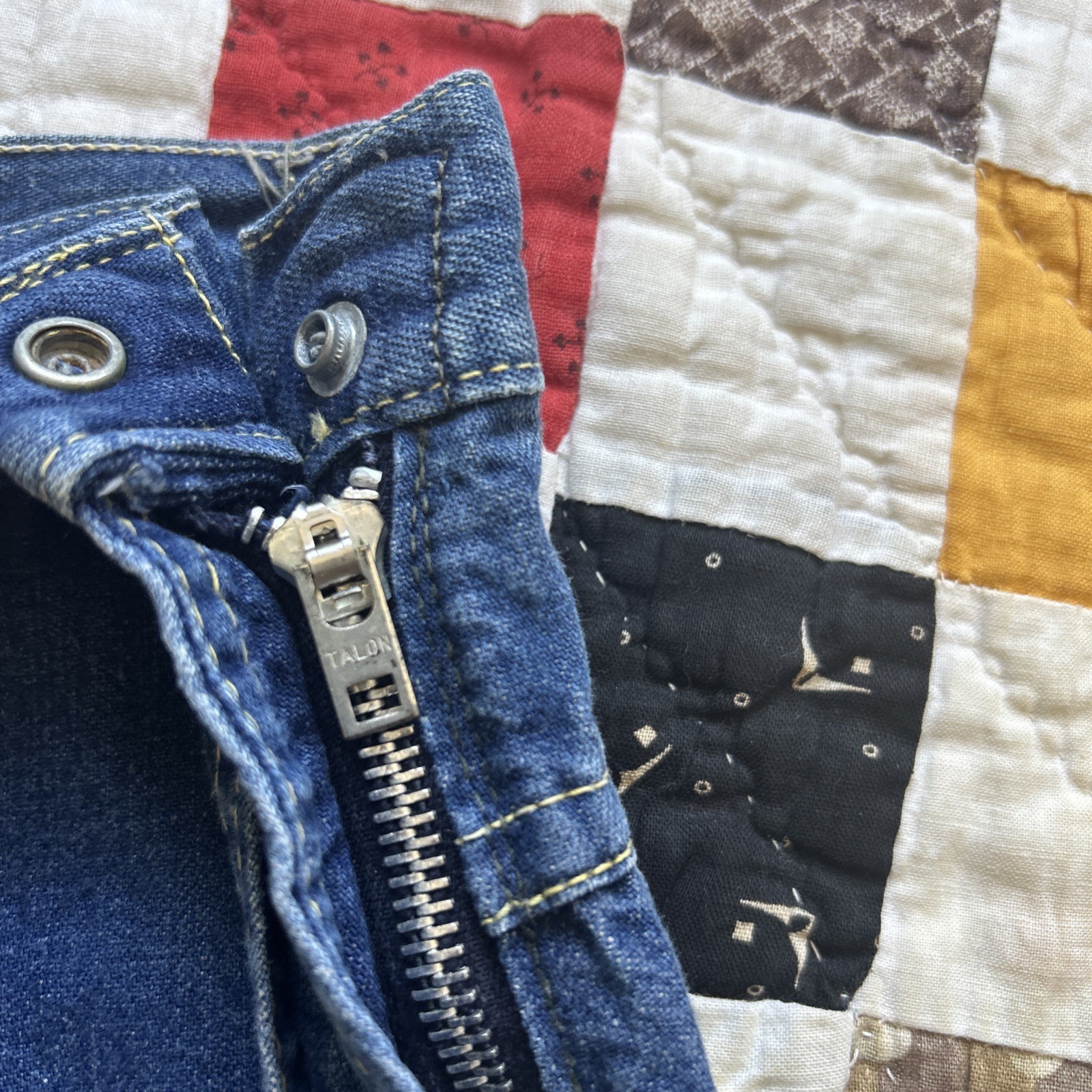 Vintage 50/60s Roundhouse Sanforized Side Zip Workwear Jeans Excellent 26/30