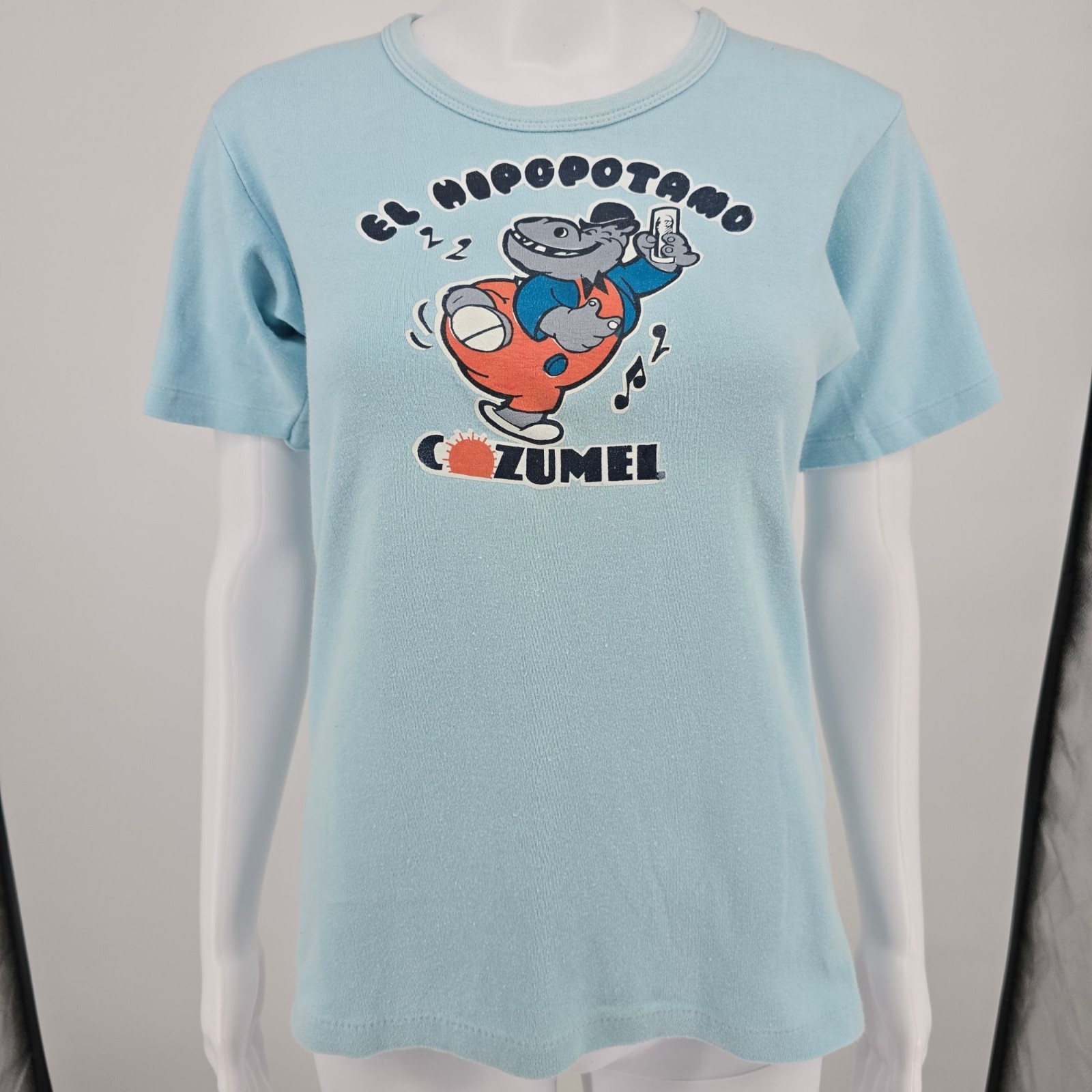 Vintage Late 1970s EL Hipopótamo Cozumel Mexico Discoteca T-Shirt (Women’s M)