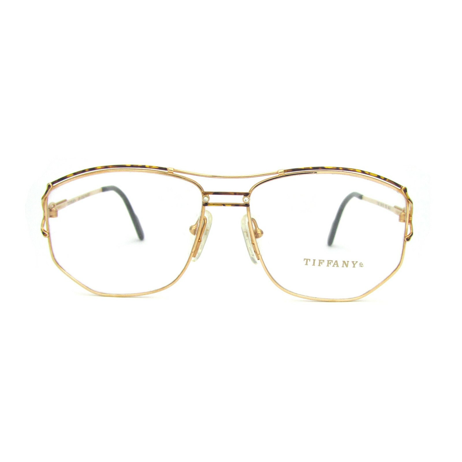 Vintage TIFFANY Eyeglasses 23K Gold Plated T/50 Col. 1