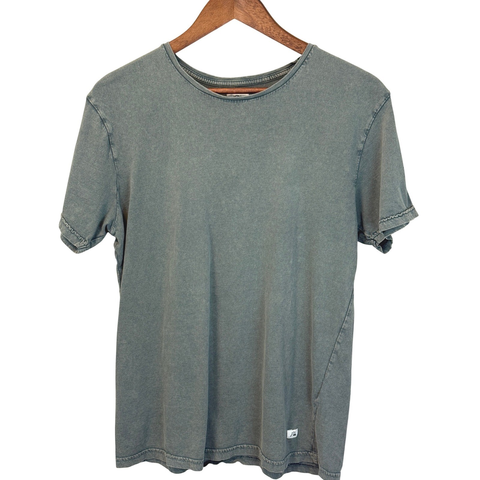Quiksilver 2016 100% Cotton Vintage Surf Beach Tee Dark Heathered Gray Size S