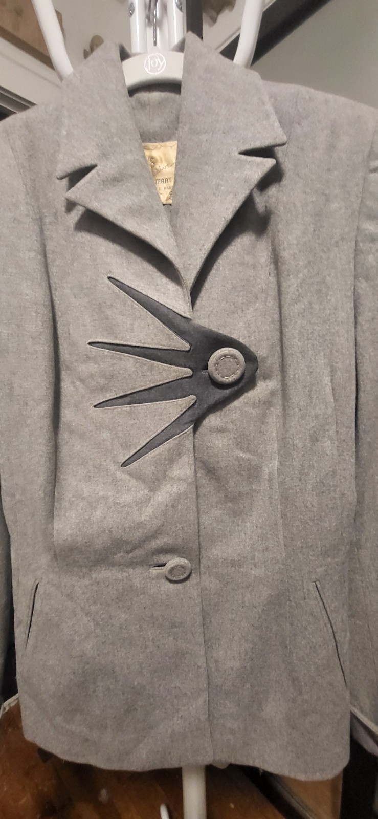 Vintage Miller’s Excl. Smart Wear Gray & Dark Gray Burst Tailored Wool Jacket M