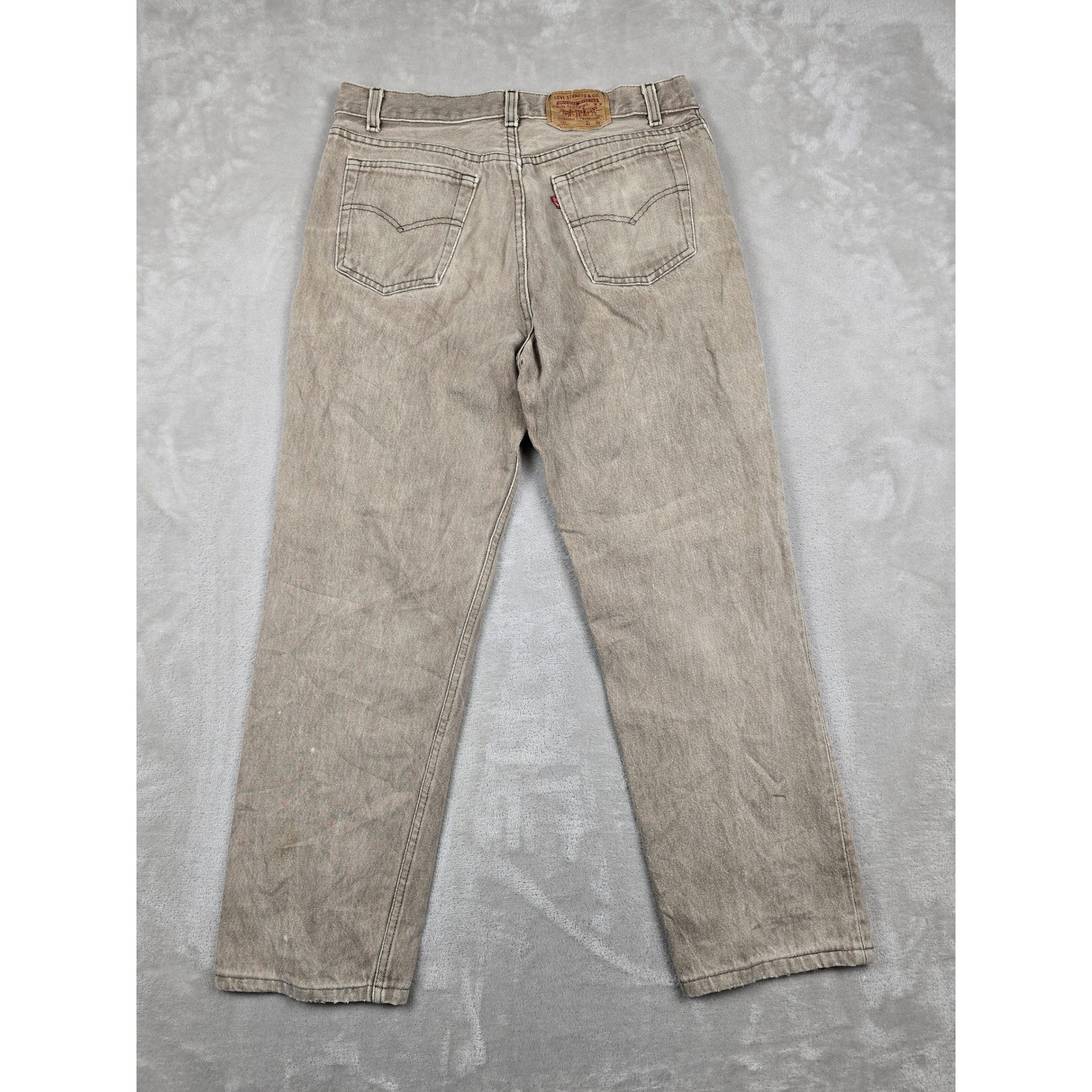 Vintage Levis 701 Student Jeans Men 31×30 Fit 31×27 Tan Brown USA Made 80s *Read