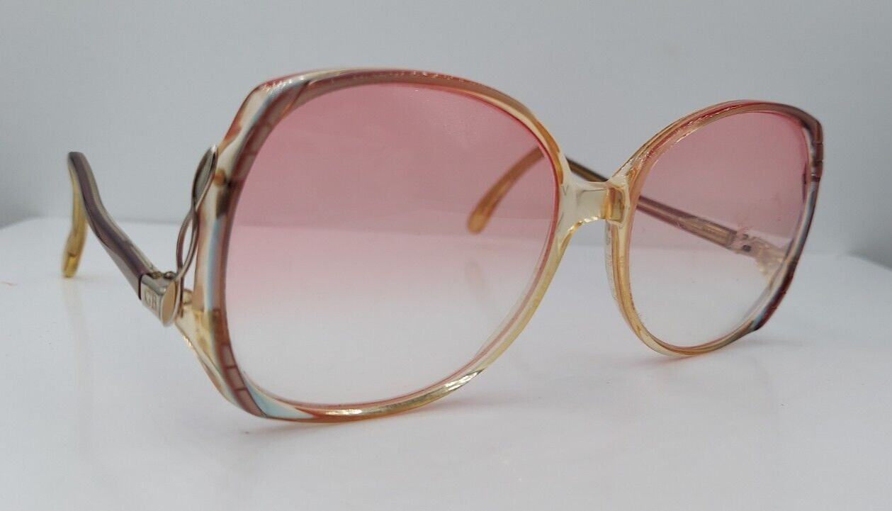 Vintage Geoffrey Beene GB-36-50 Pink Translucent Oval Sunglasses FRAMES ONLY