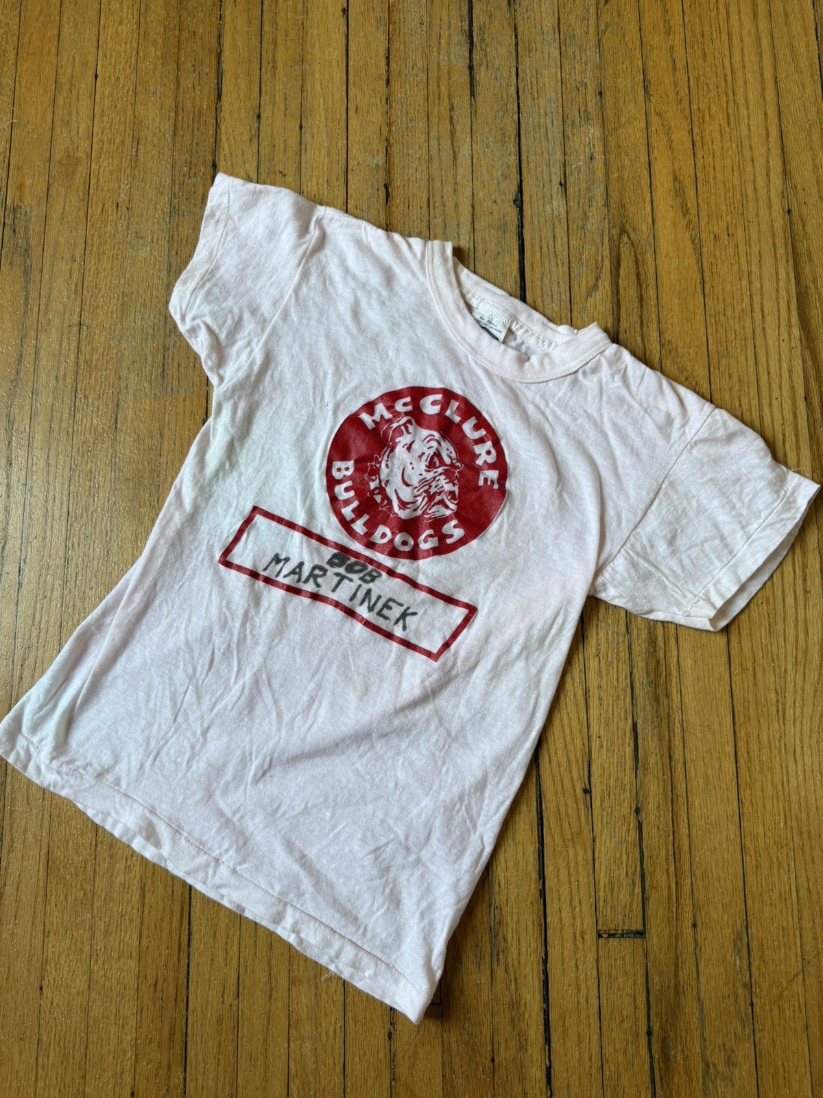 Vintage 1950s Mc Clure Plus Bulldogs T-shirt Size Small Printwear