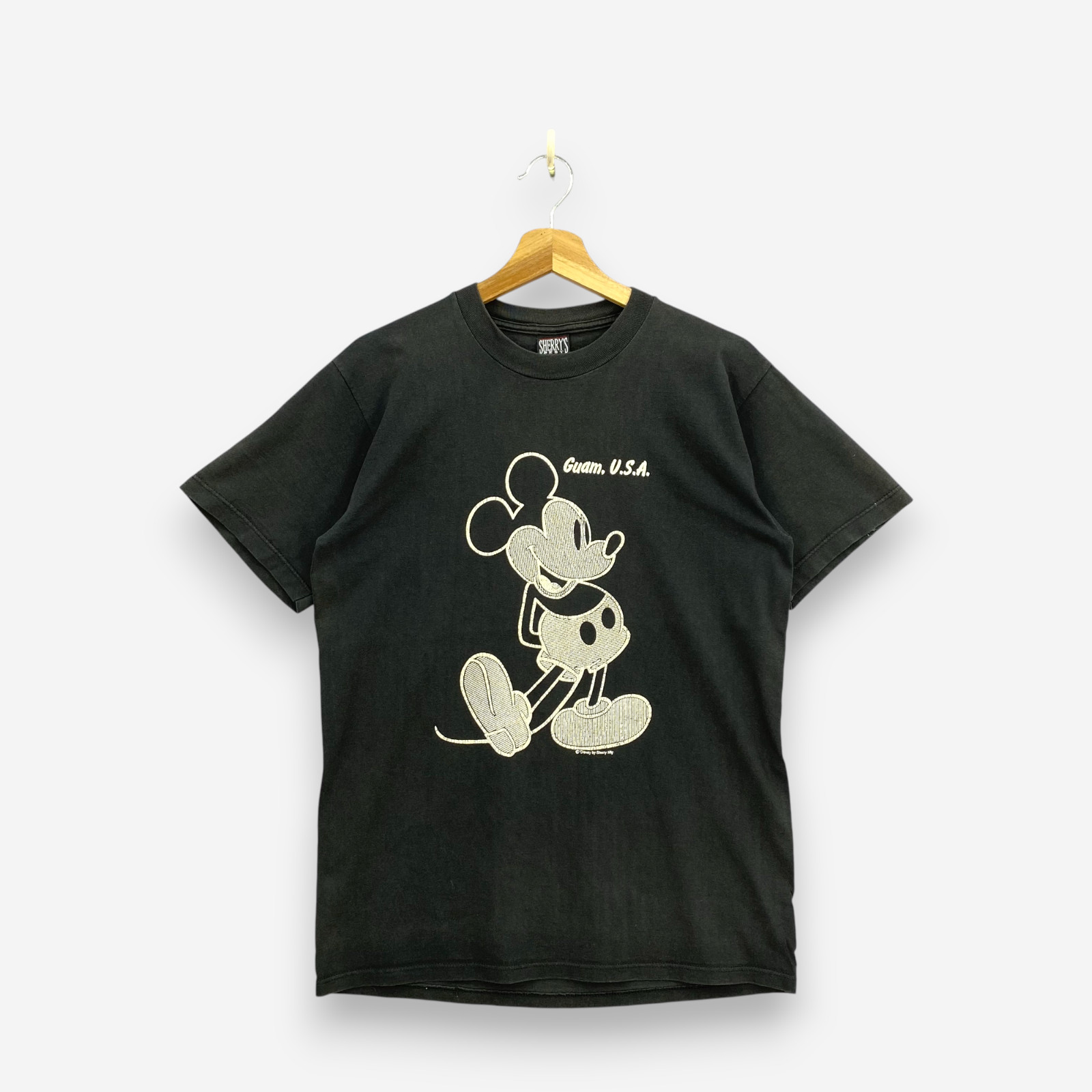 Vintage 80s Disney Mickey Mouse Guam USA T-Shirt Cartoon Crewneck Tee Size M