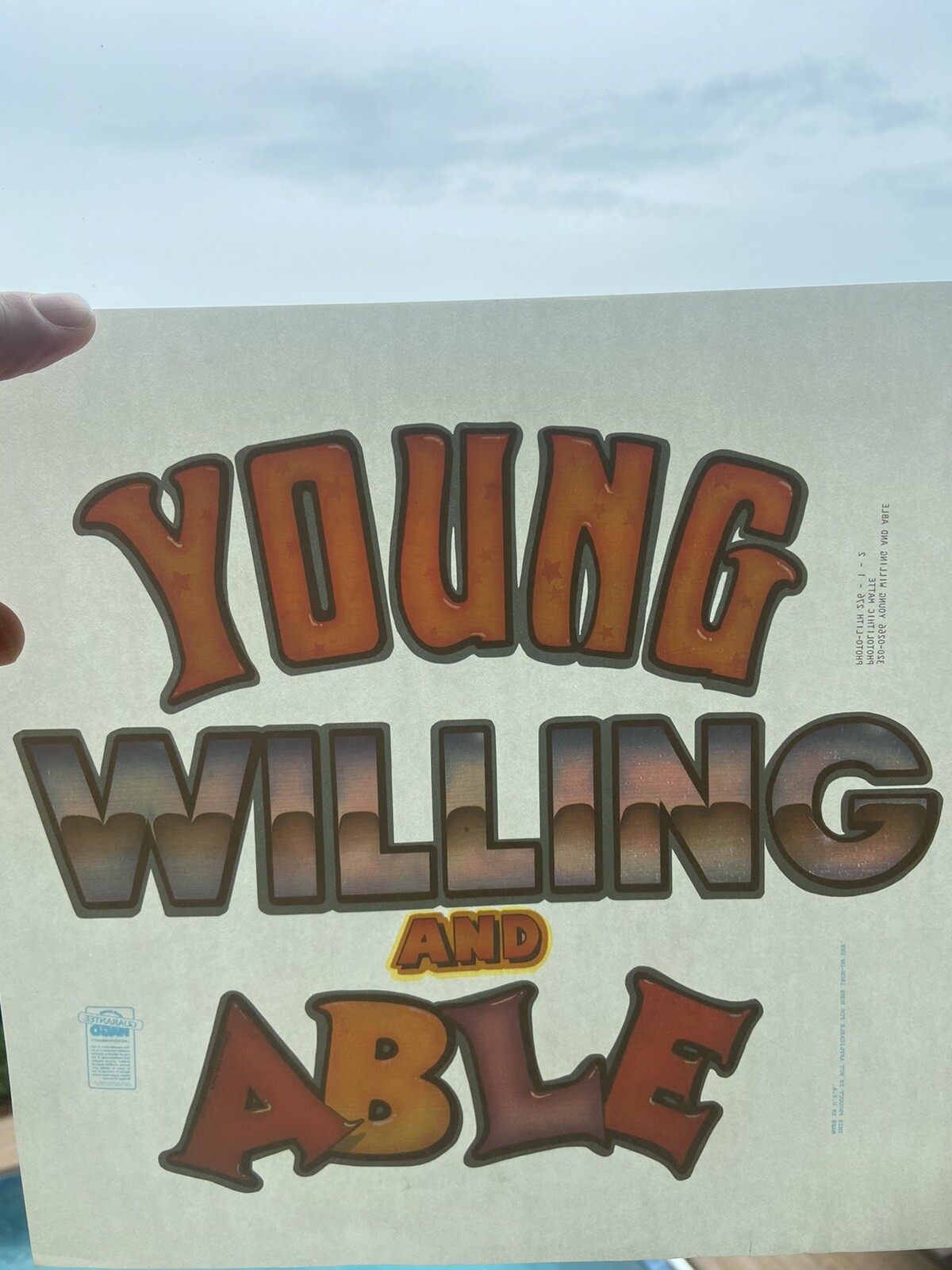 Young Willing And Able Sex Vintage Heat Transfer Iron On Original