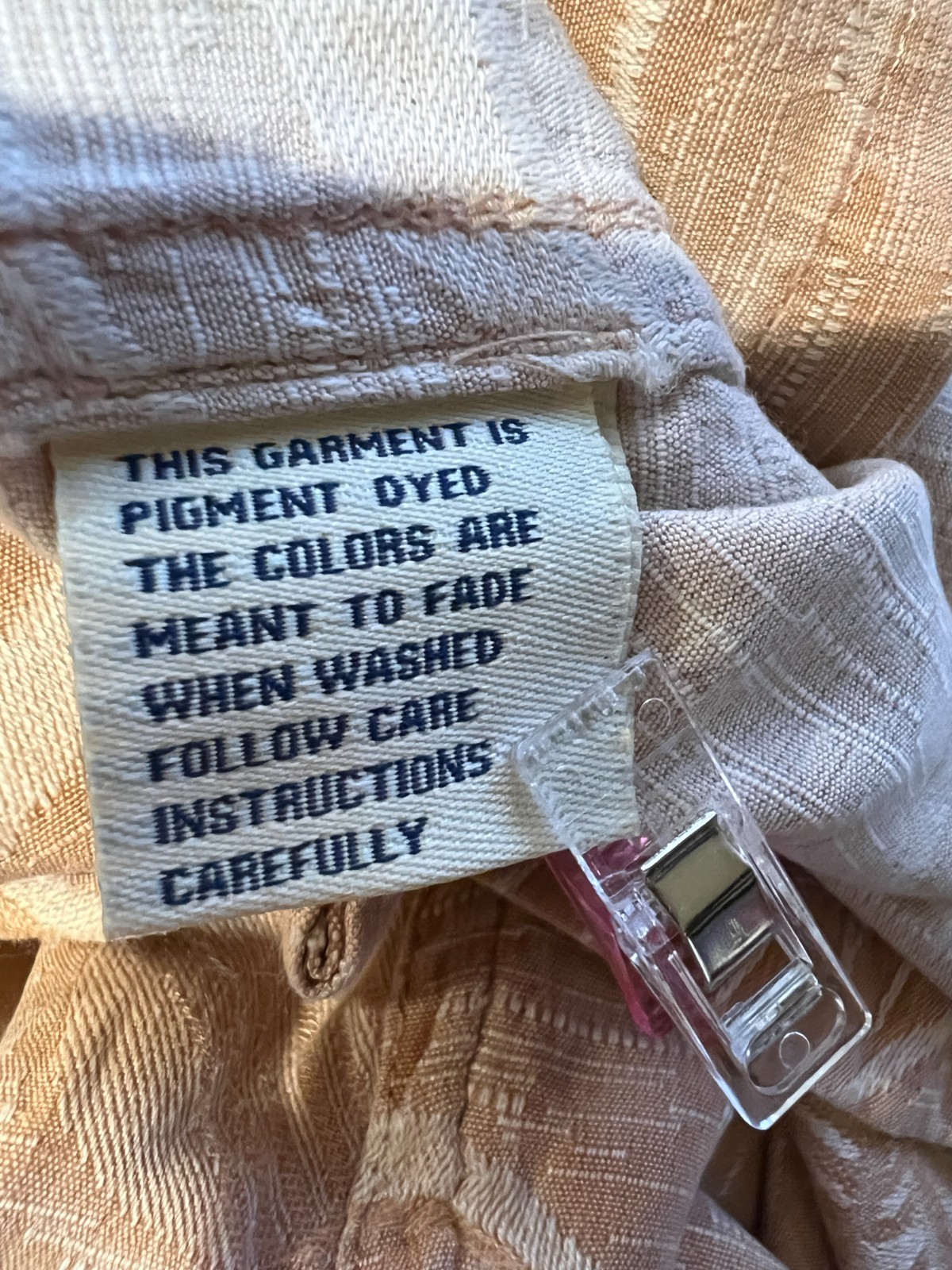 VTG Saddlebred Pigment Dyed Peach Silk Bamboo Blend Hawaiian Shirt Men’s XL