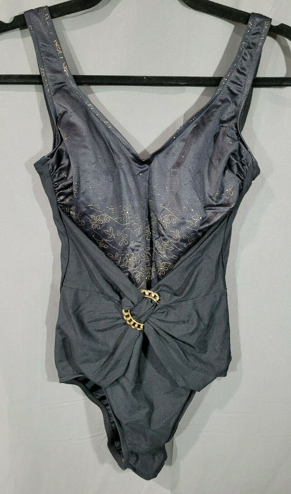 Women’s Vintage 1970’s Longitude One Piece Bathing Suit Union Made Size 10T USA