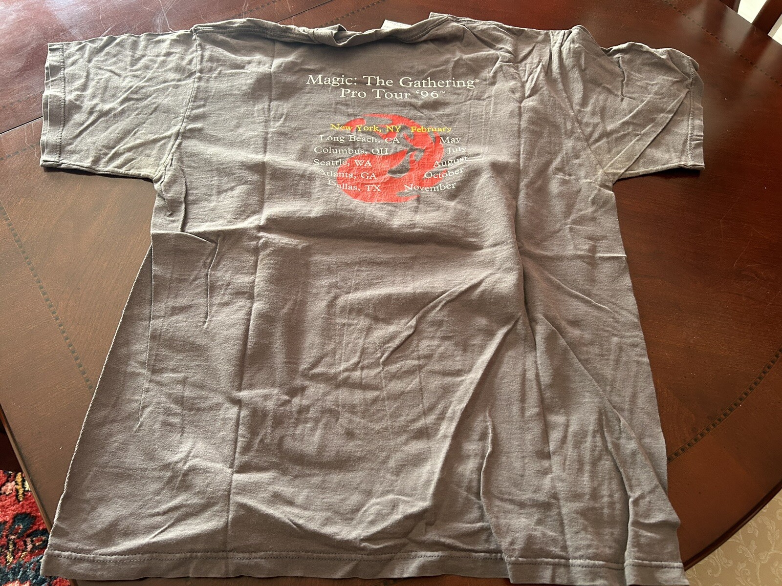 Vintage Rare 90s Magic The Gathering 1st Pro Tour Competitor T-Shirt 1996 NY XL