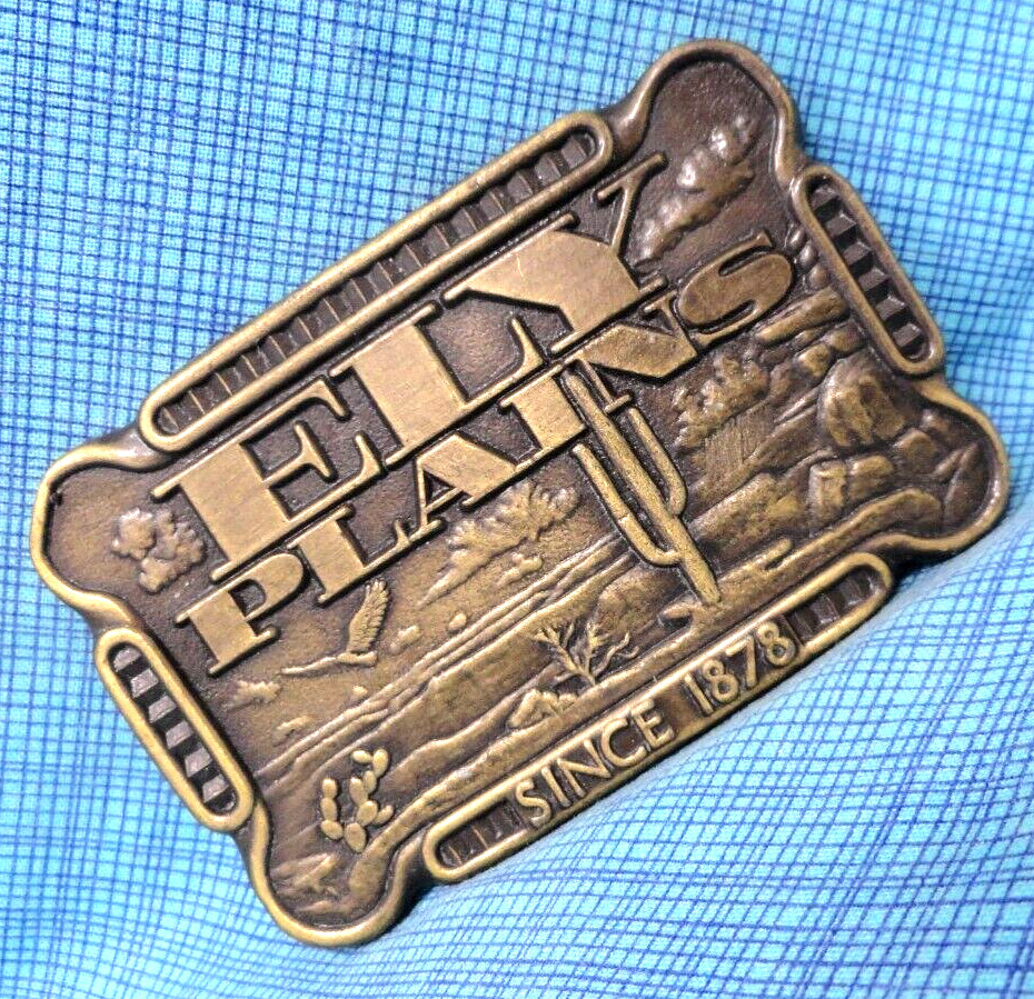 Ely Plains Promo Belt Buckle Cattleman Ely & Walker Western Vtg 80s .TAZ191