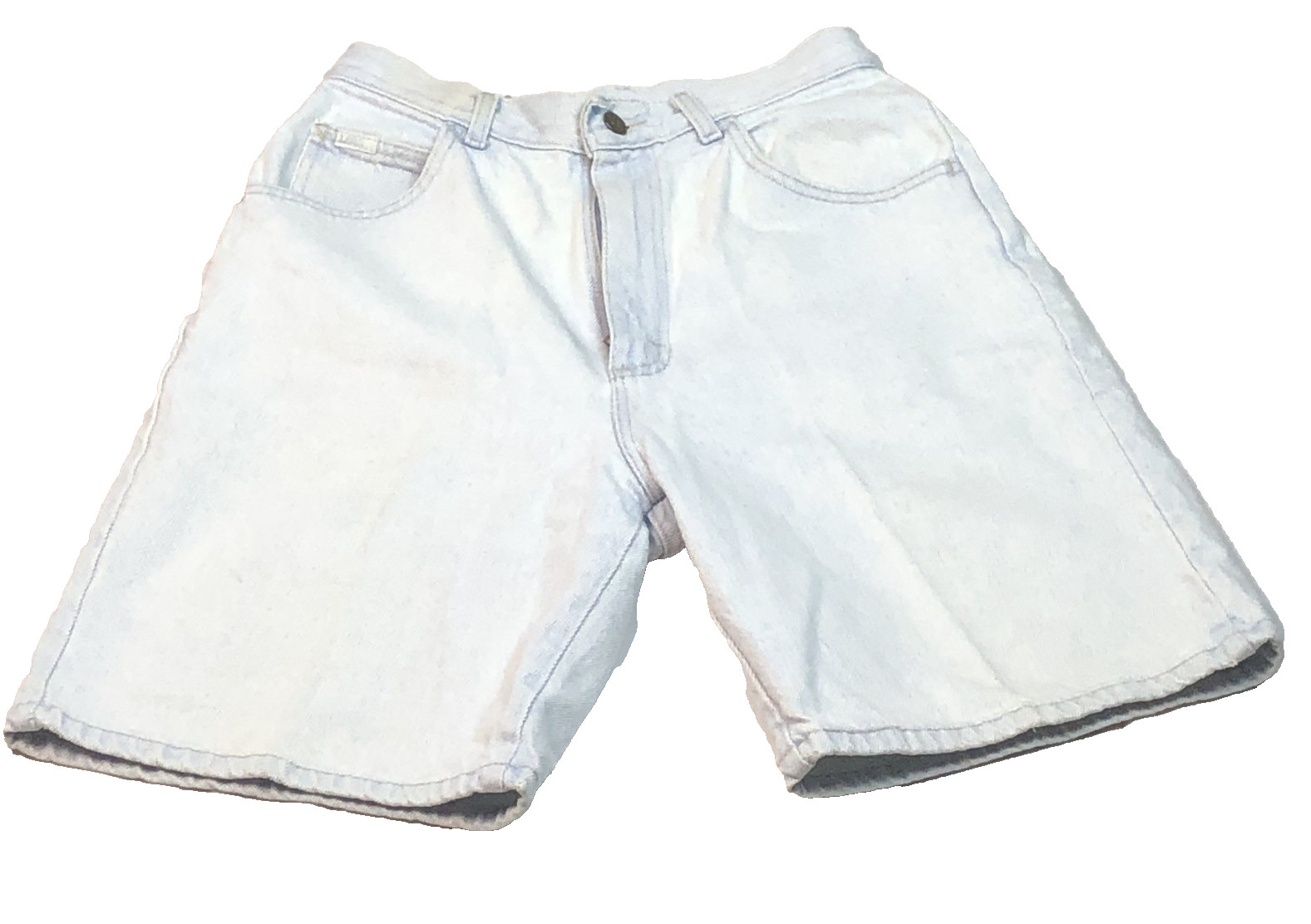 Vtg 90s Lee Bermuda Jean Shorts Women’s 10 High Rise Mom Light Wash Blue cotton