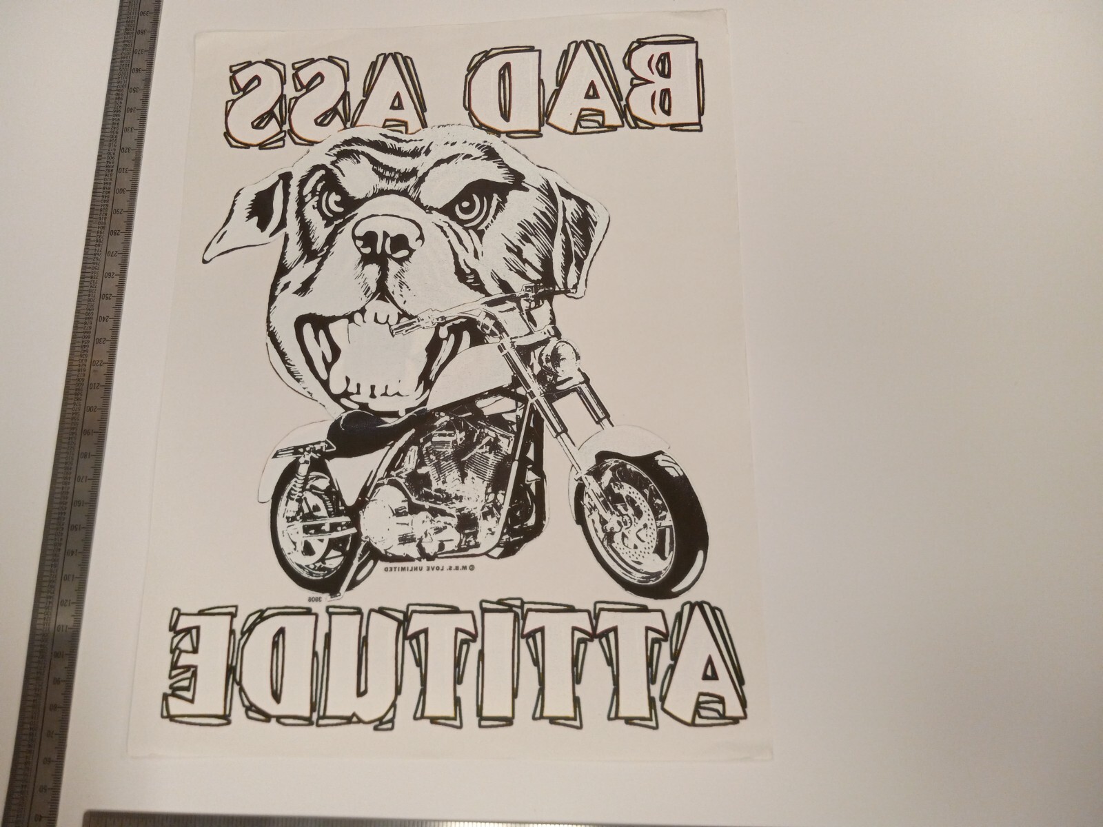 Vintage (Original Bootleg Iron -On / Heat Transfer) Choppers Bad Ass Attitude