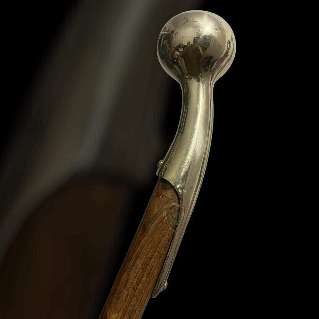 Handmade Brass Victorian Hiking Cane Hama Head Handle Walking Stick wooden Cane