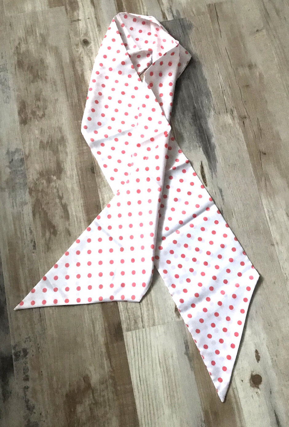 Vintage Ray Strauss Ascot Scarf 50s 60s Rockabilly Mod Orange White 110 X 8