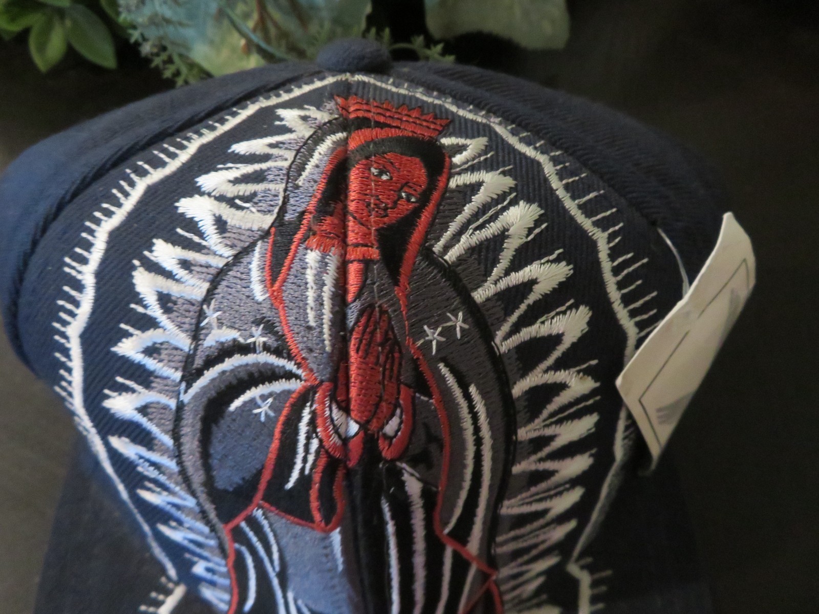 Vintage NWT Old Stock Never Worn Mother Mary Low Rider hat Ballcap EMBROIDERED