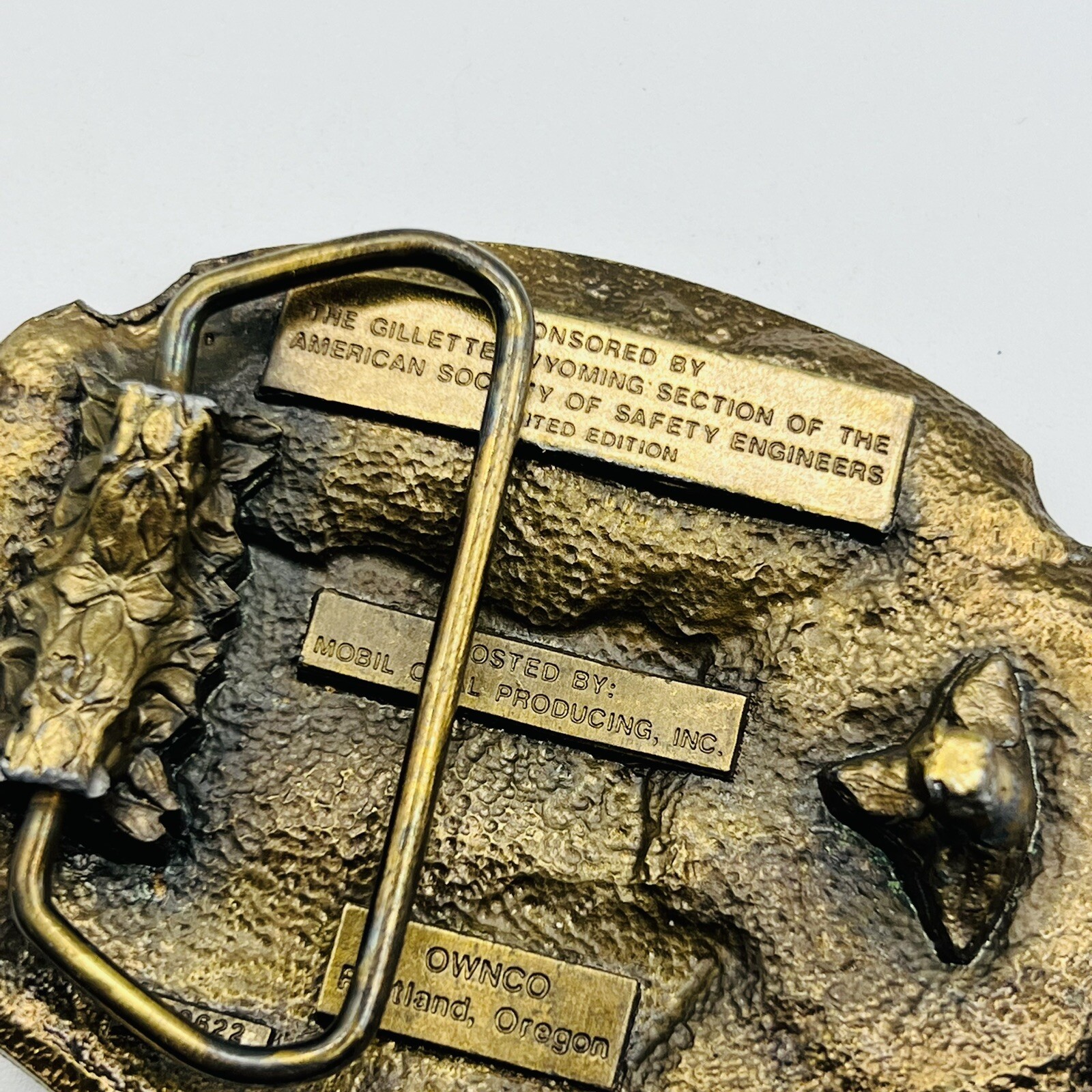 1989 Gillette Wyoming International Surface Mine Rescue Competition Belt Buckle
