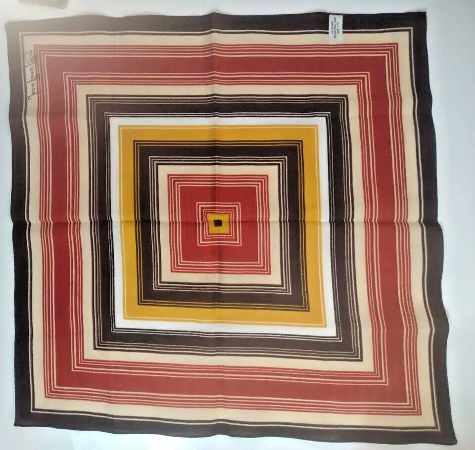 Vtg Jean Pierre Robin Scarf Bandana Handkerchief 19″ made in Italy