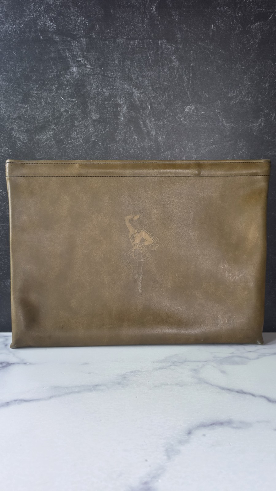 Sandy’s Restaurant Memorabilia Vintage Leather Document Sleeve READ Description