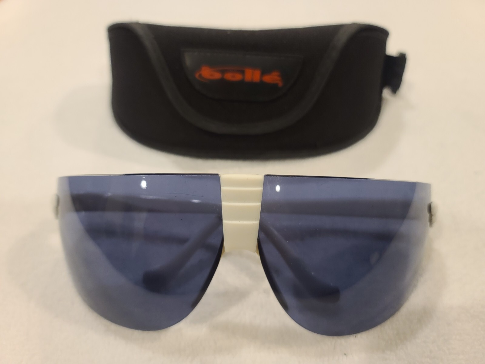 Vintage Bolle Countour Spectra PC 80s White Sunglasses France