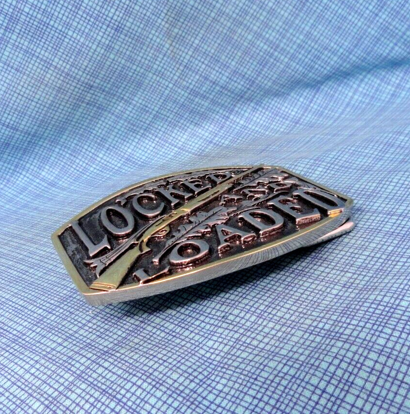 Locked and Loaded Belt Buckle Rifle Self Defense Hunter Sportsman Patriot.NOX739