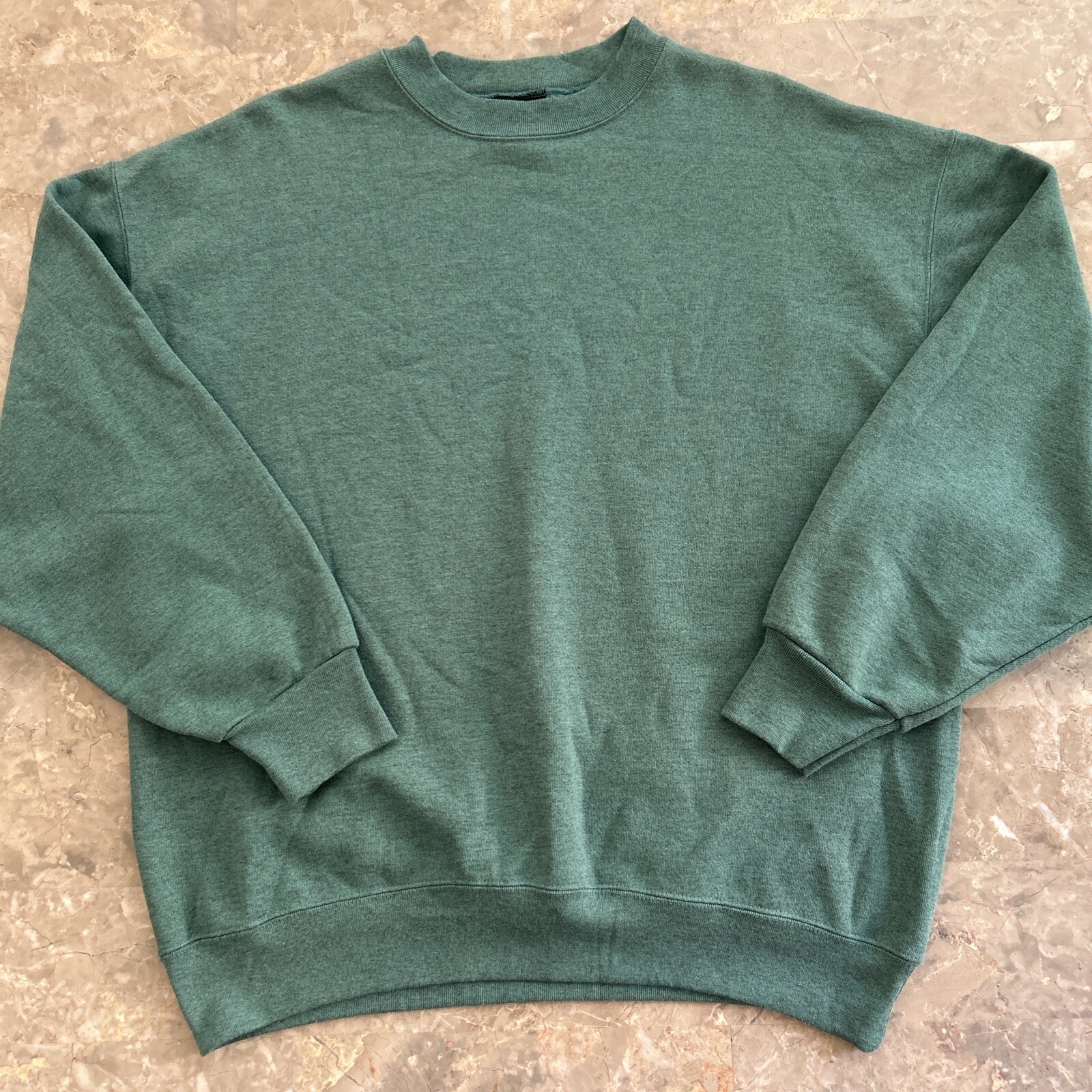 Vintage 90s Signal Sport Blank Crewneck USA Green XL 24.5×27.5
